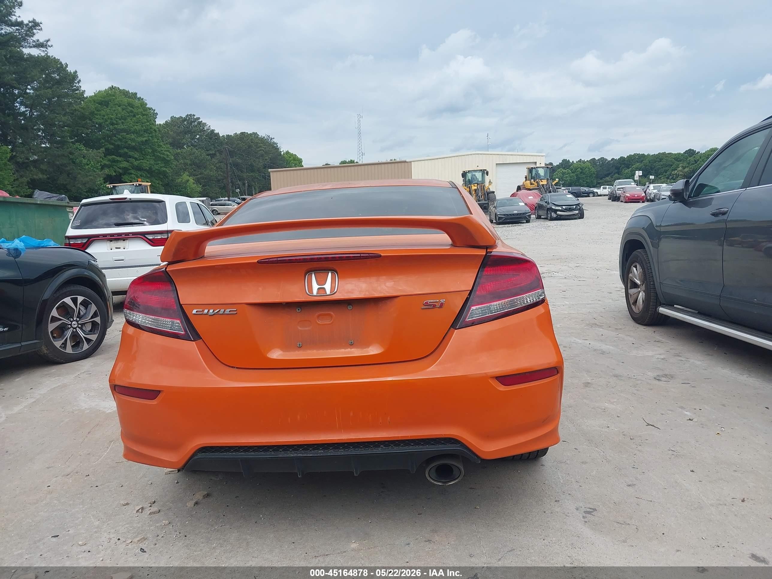 2014 Honda Civic Si Orange vin: 2HGFG4A58EH703096