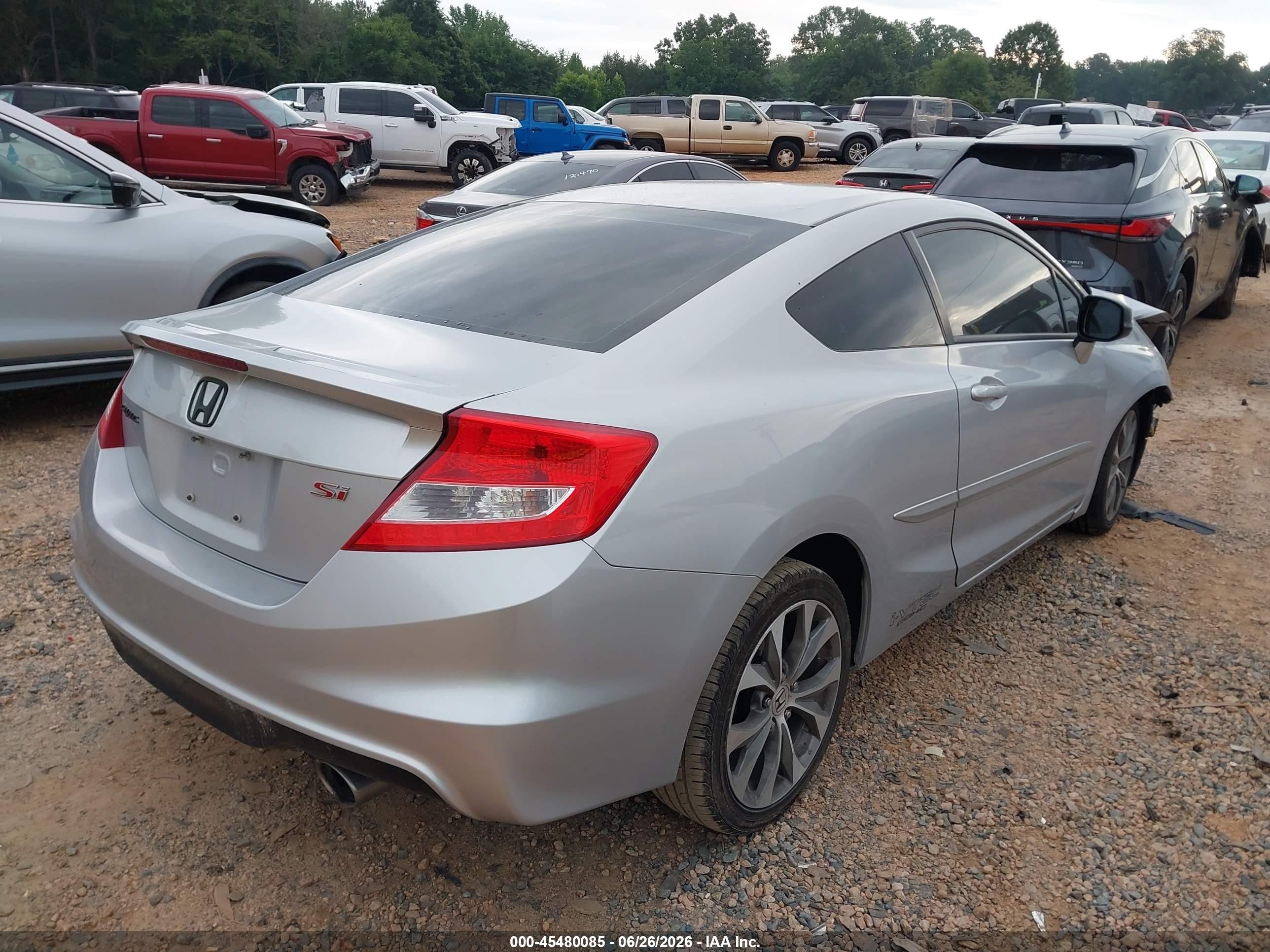 2012 Honda Civic Si Silver vin: 2HGFG4A59CH703783