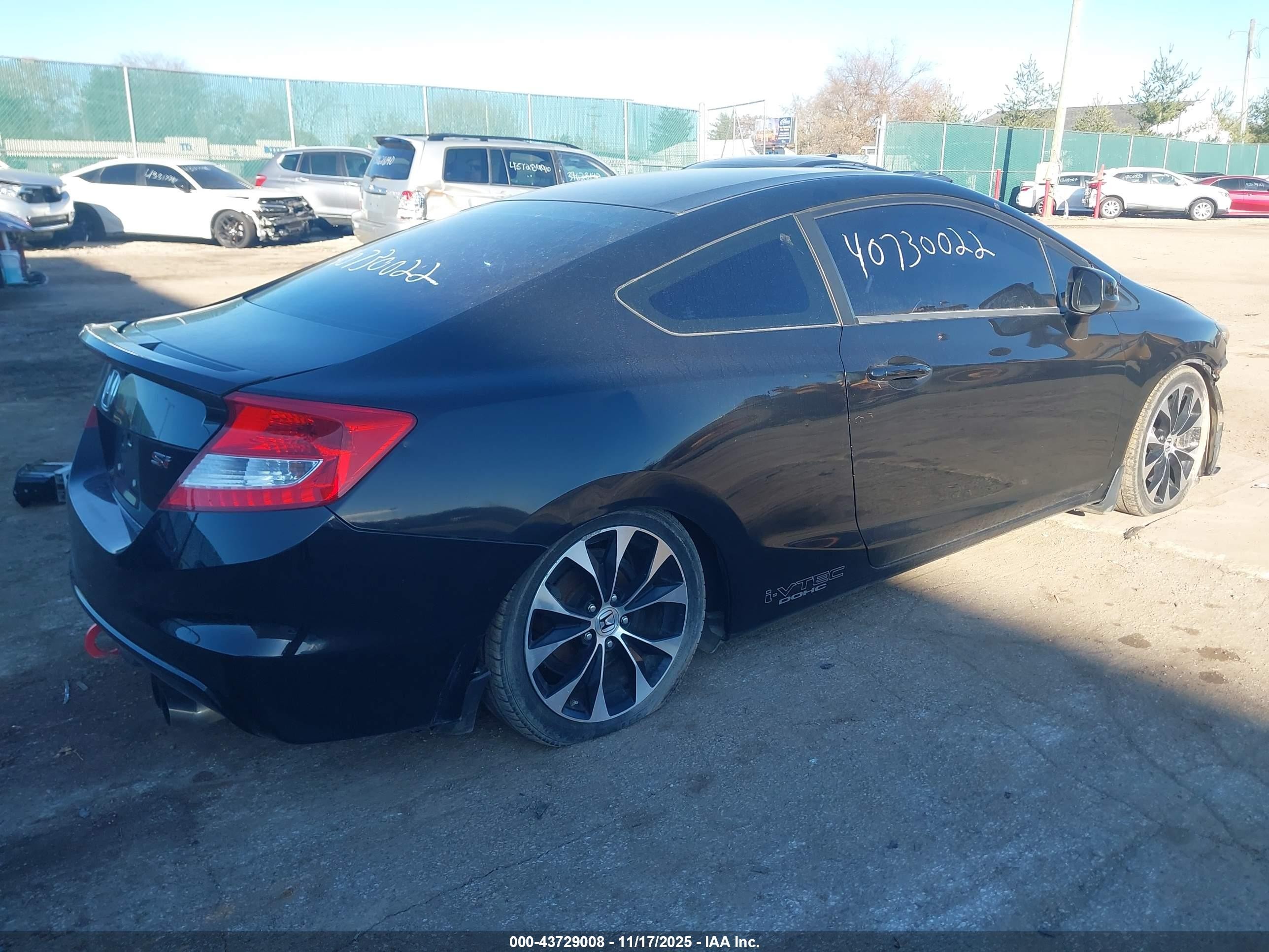 2013 Honda Civic Si Black vin: 2HGFG4A59DH704823