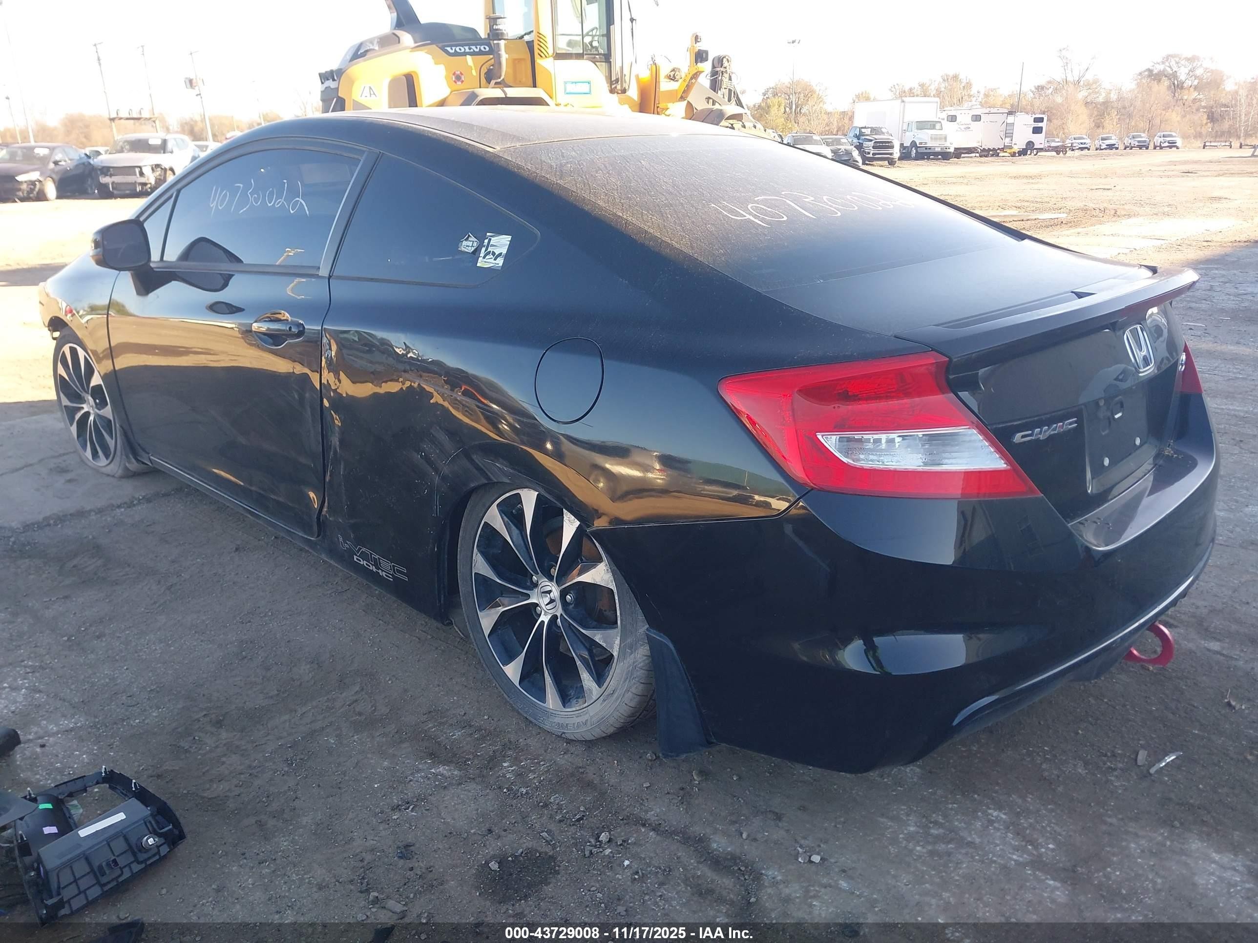 2013 Honda Civic Si Black vin: 2HGFG4A59DH704823