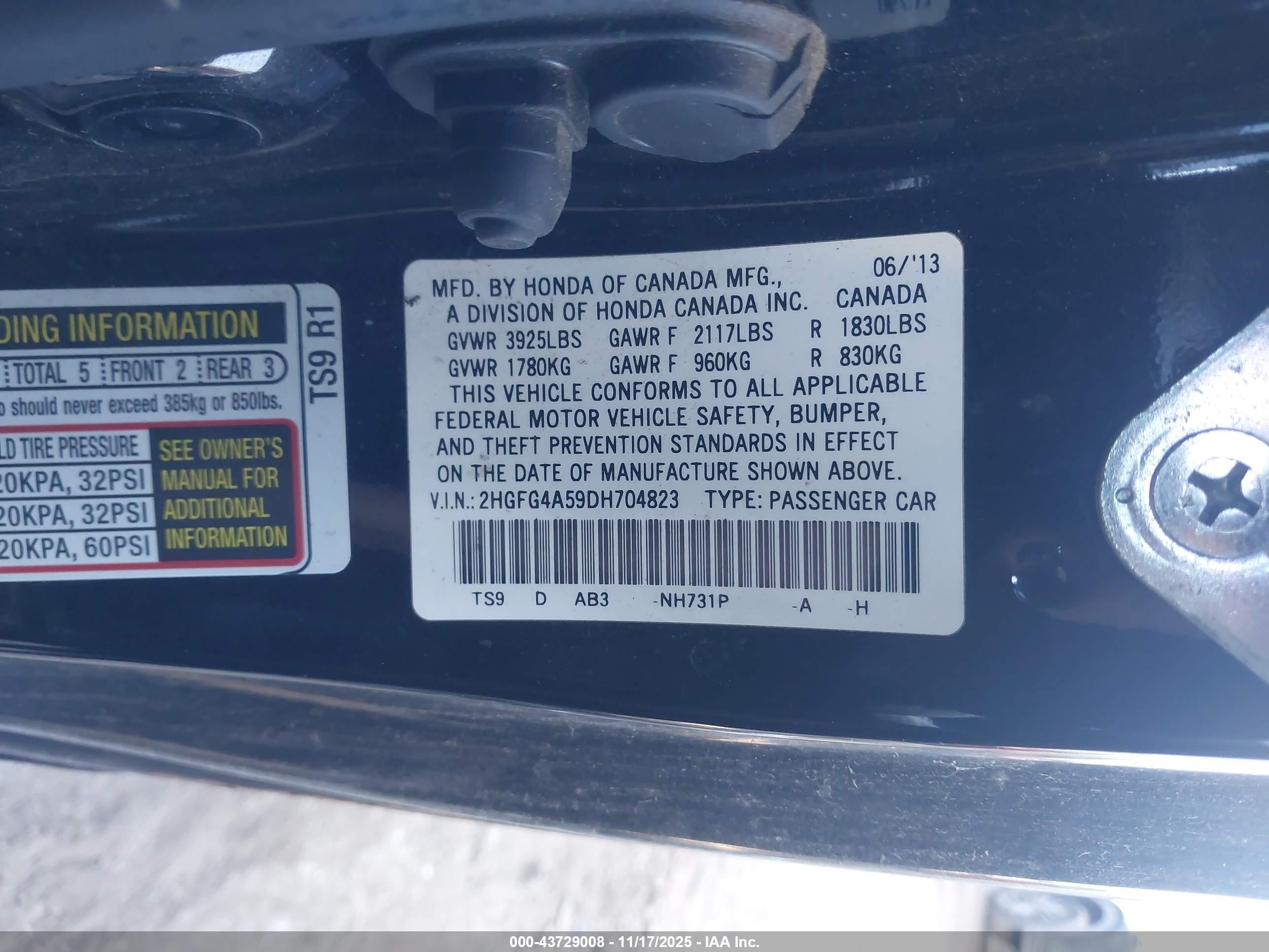 2013 Honda Civic Si Black vin: 2HGFG4A59DH704823