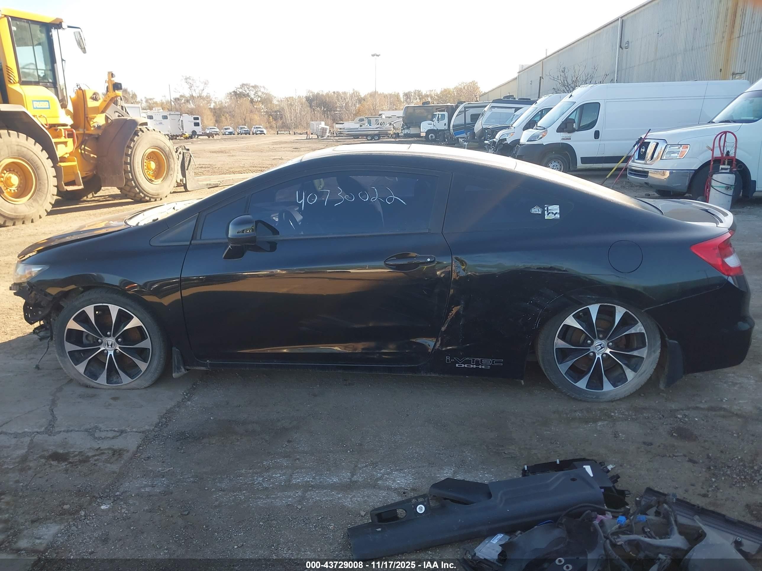 2013 Honda Civic Si Black vin: 2HGFG4A59DH704823