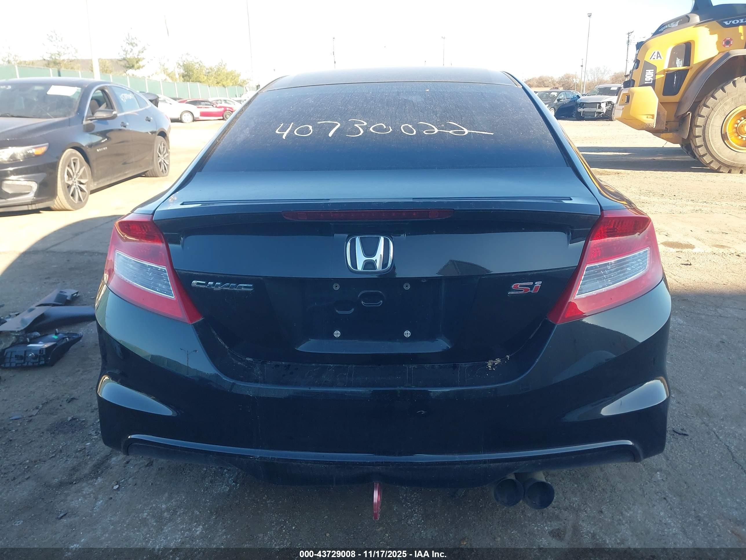2013 Honda Civic Si Black vin: 2HGFG4A59DH704823