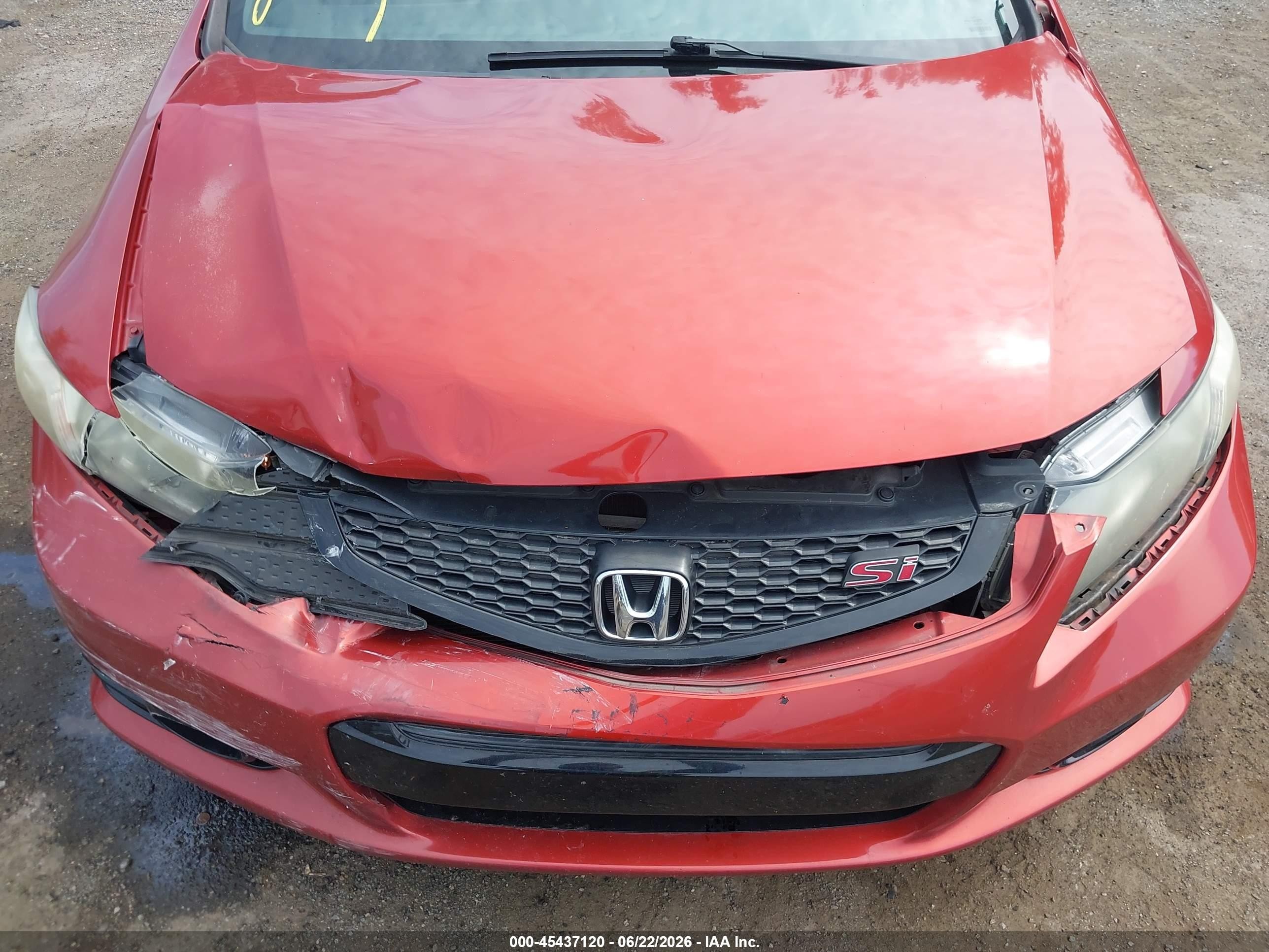 2013 Honda Civic Si Red vin: 2HGFG4A59DH706698