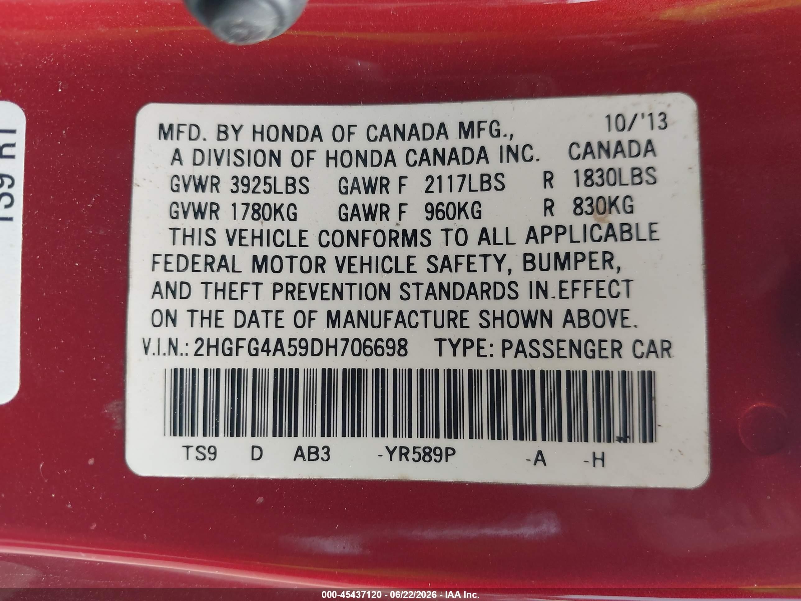2013 Honda Civic Si Red vin: 2HGFG4A59DH706698