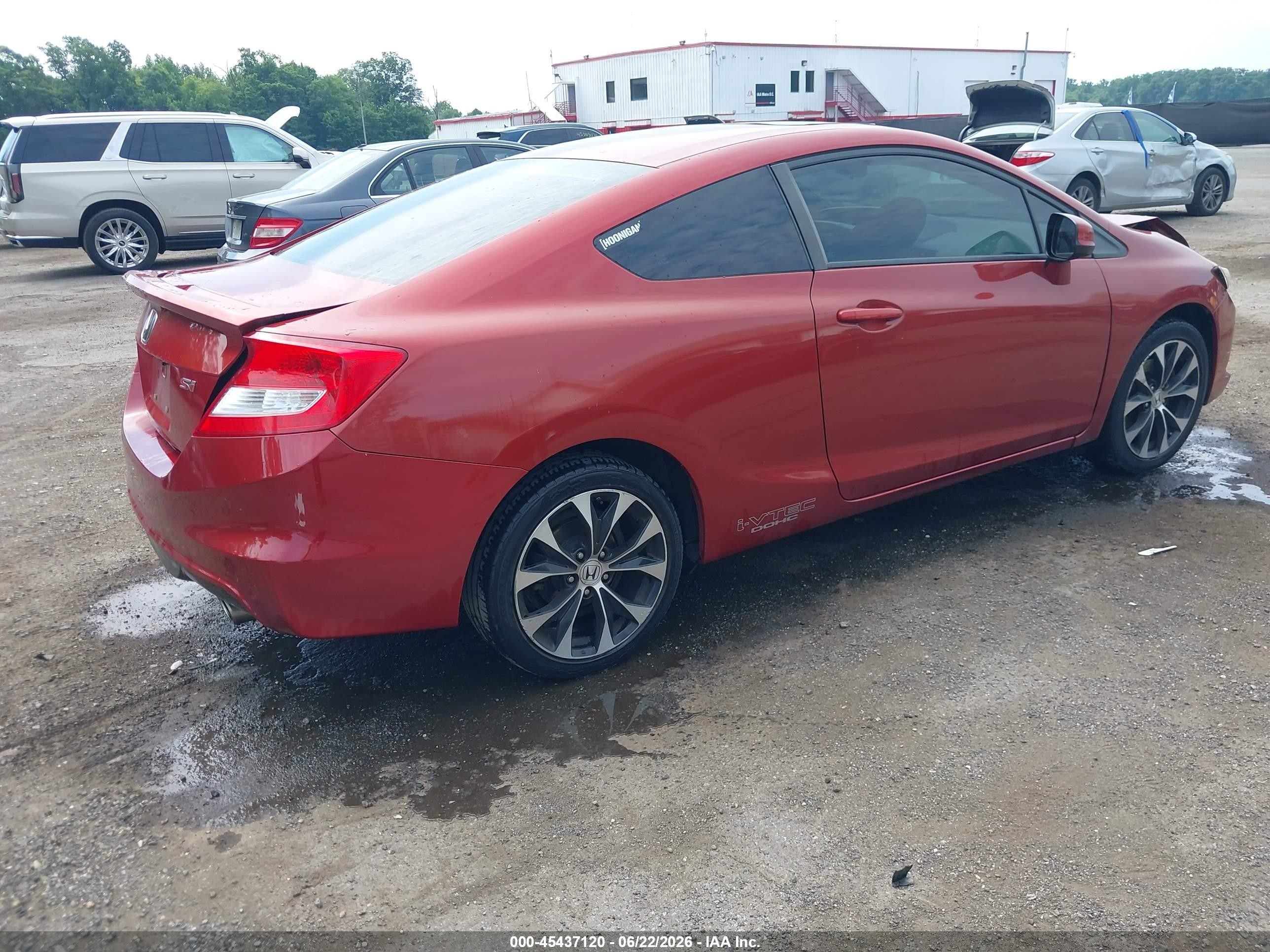 2013 Honda Civic Si Red vin: 2HGFG4A59DH706698
