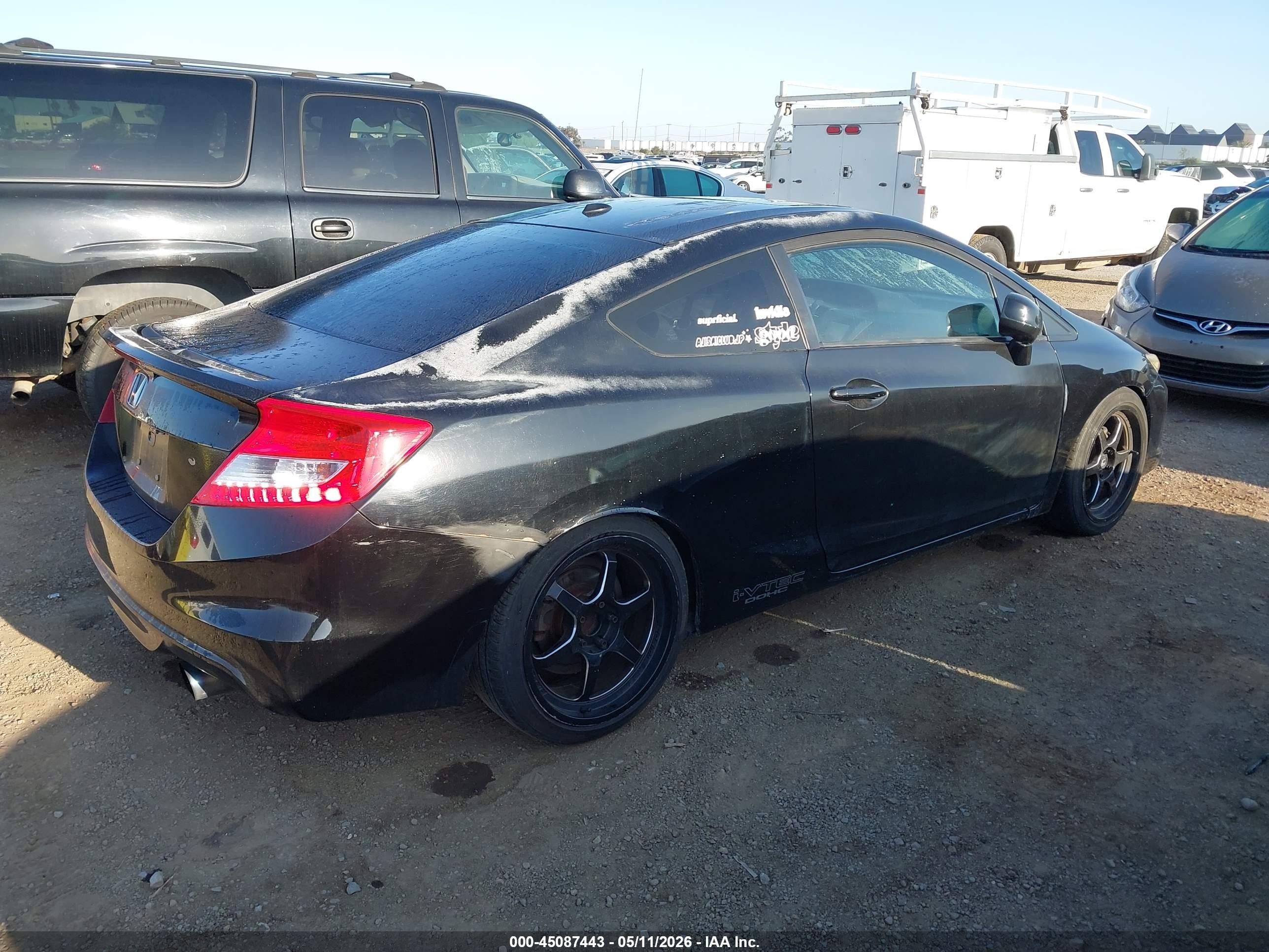 2012 Honda Civic Si Black vin: 2HGFG4A5XCH701606