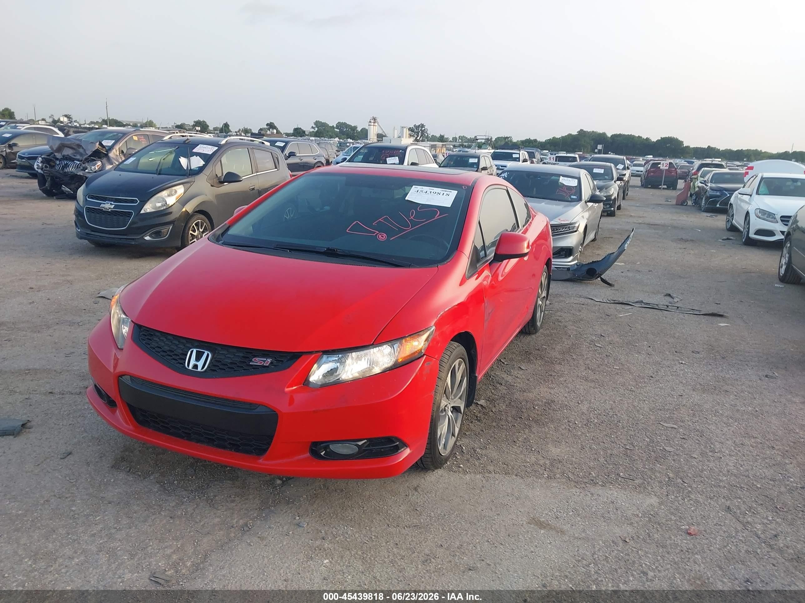 2012 Honda Civic Si Red vin: 2HGFG4A5XCH704893