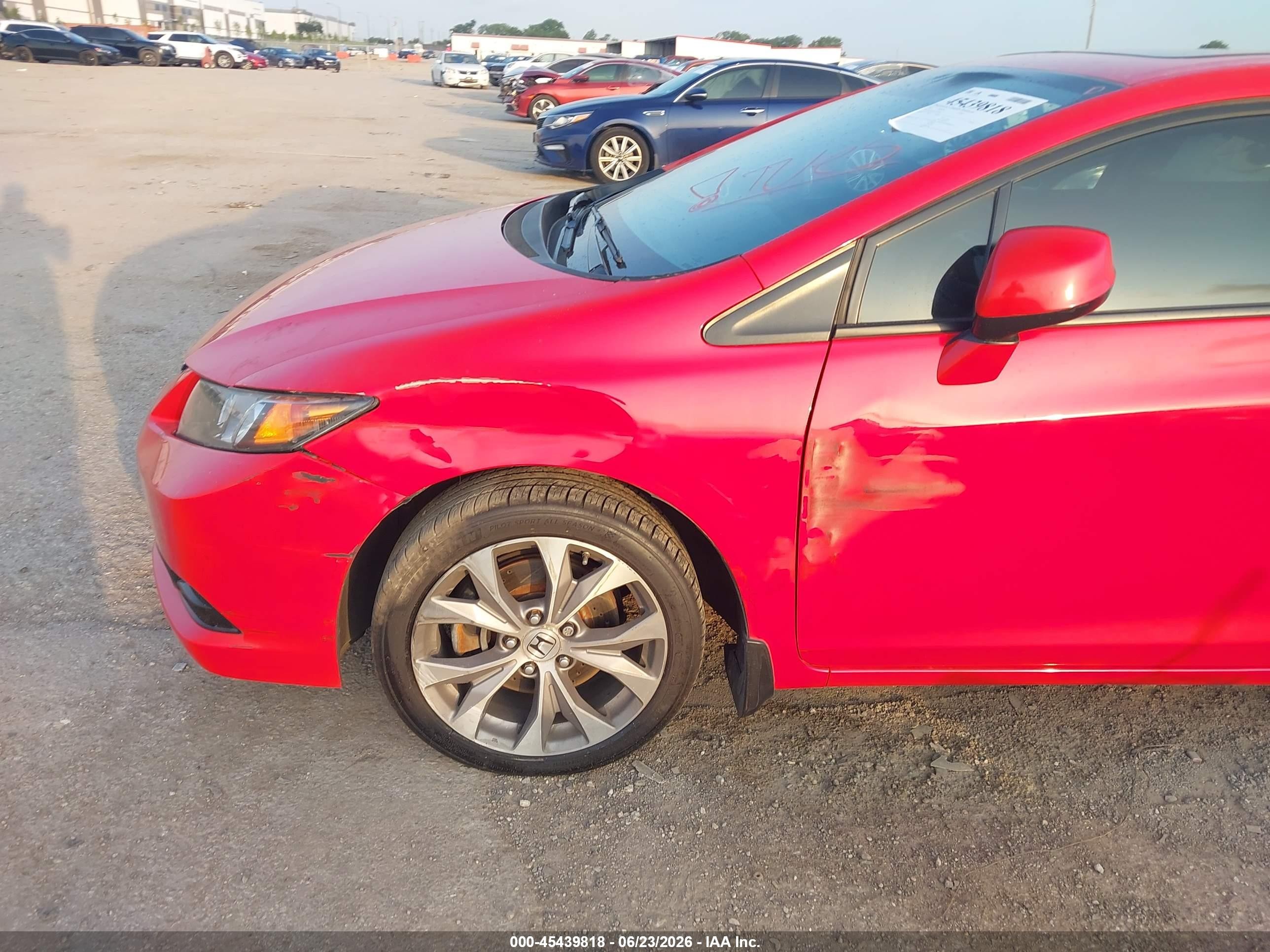 2012 Honda Civic Si Red vin: 2HGFG4A5XCH704893