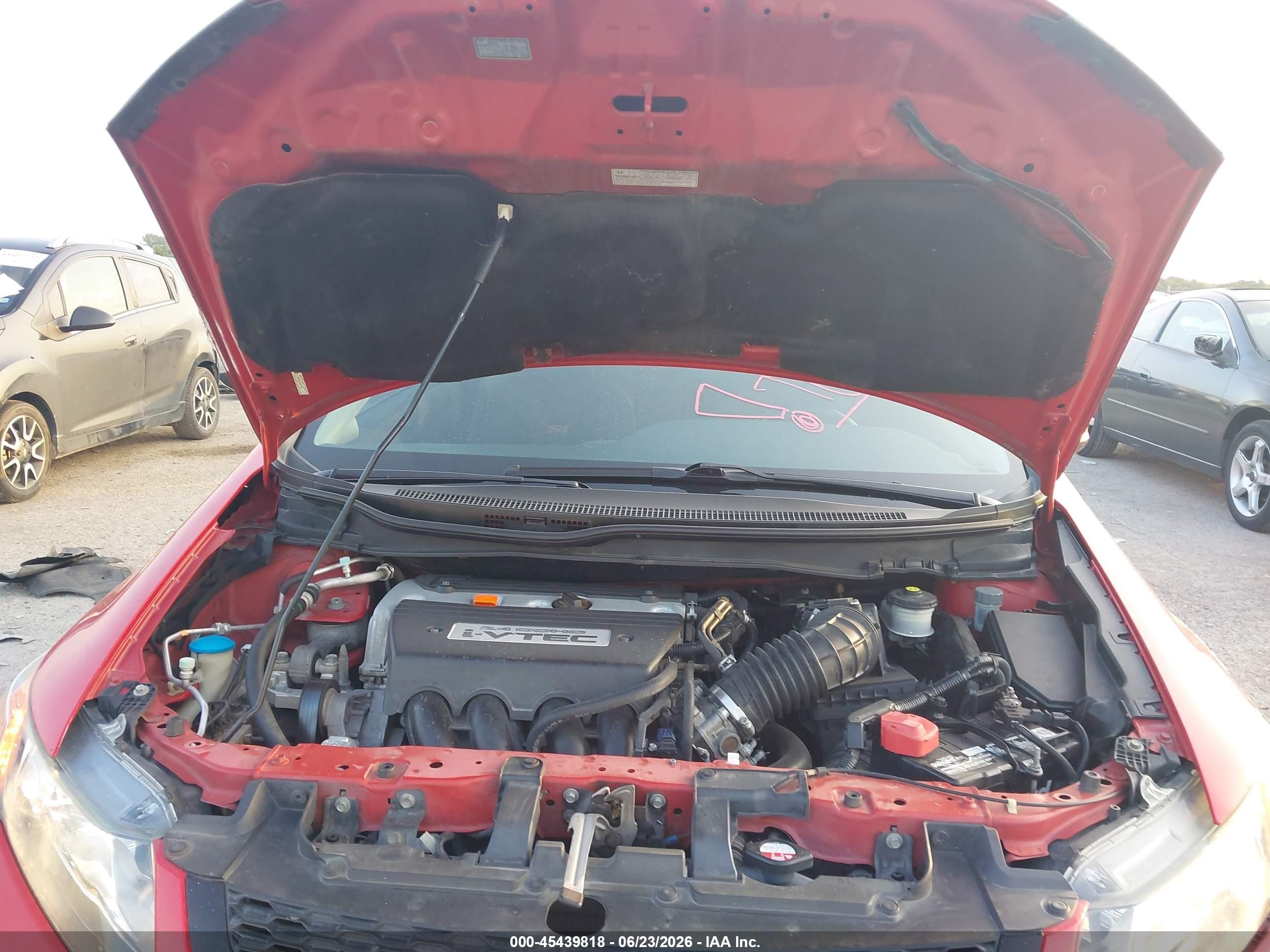 2012 Honda Civic Si Red vin: 2HGFG4A5XCH704893