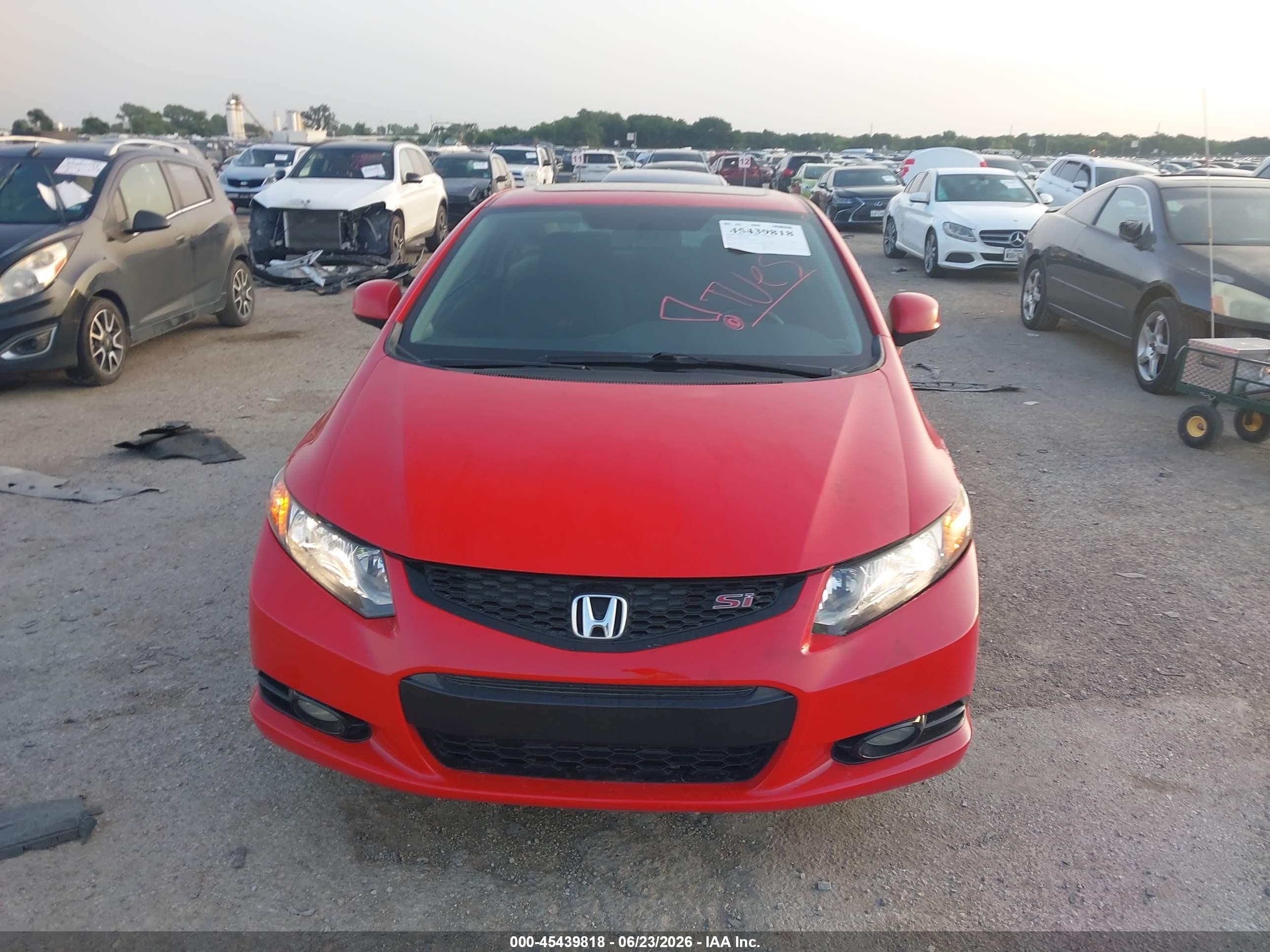 2012 Honda Civic Si Red vin: 2HGFG4A5XCH704893