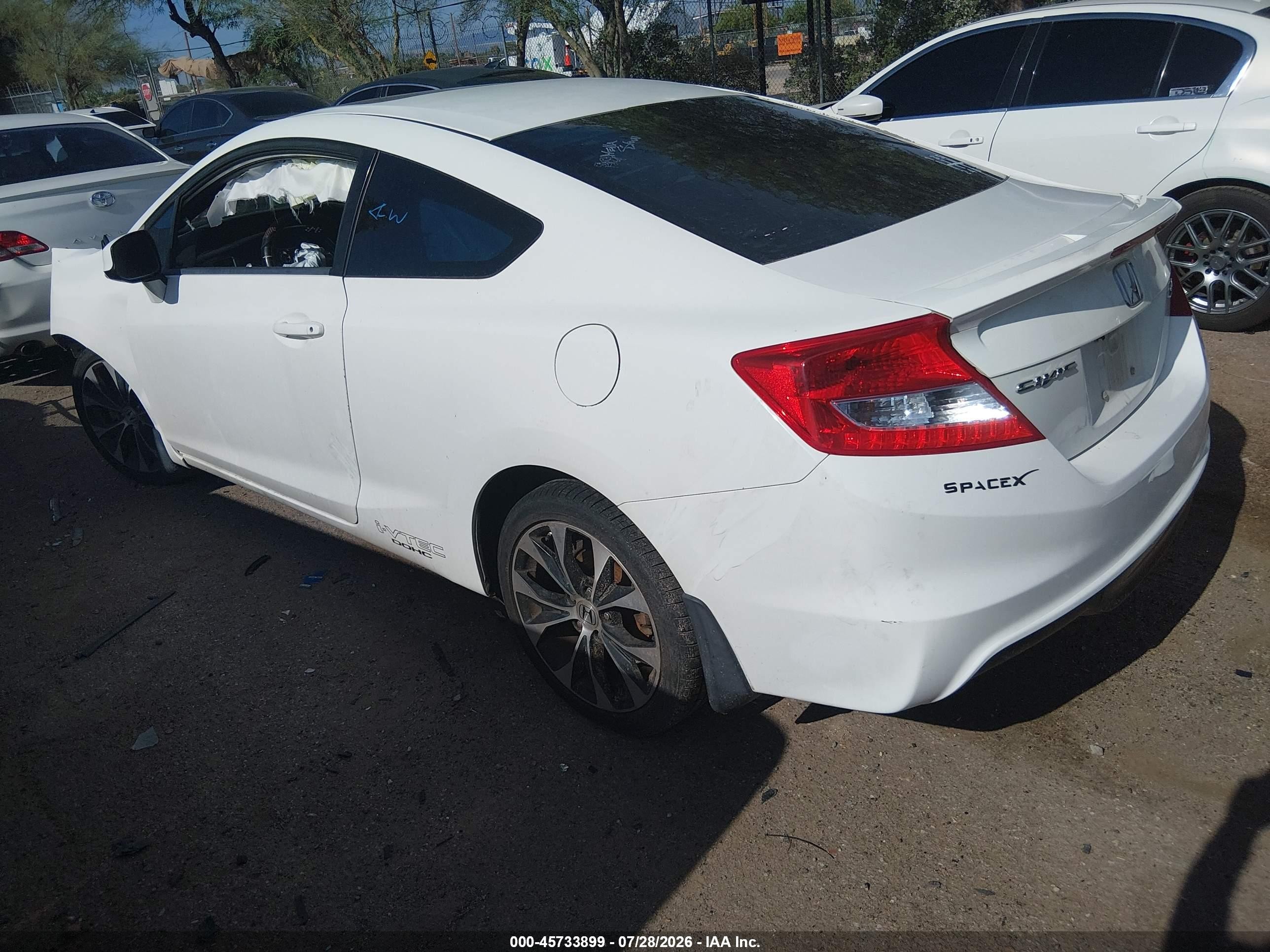 2013 Honda Civic Si White vin: 2HGFG4A5XDH701087