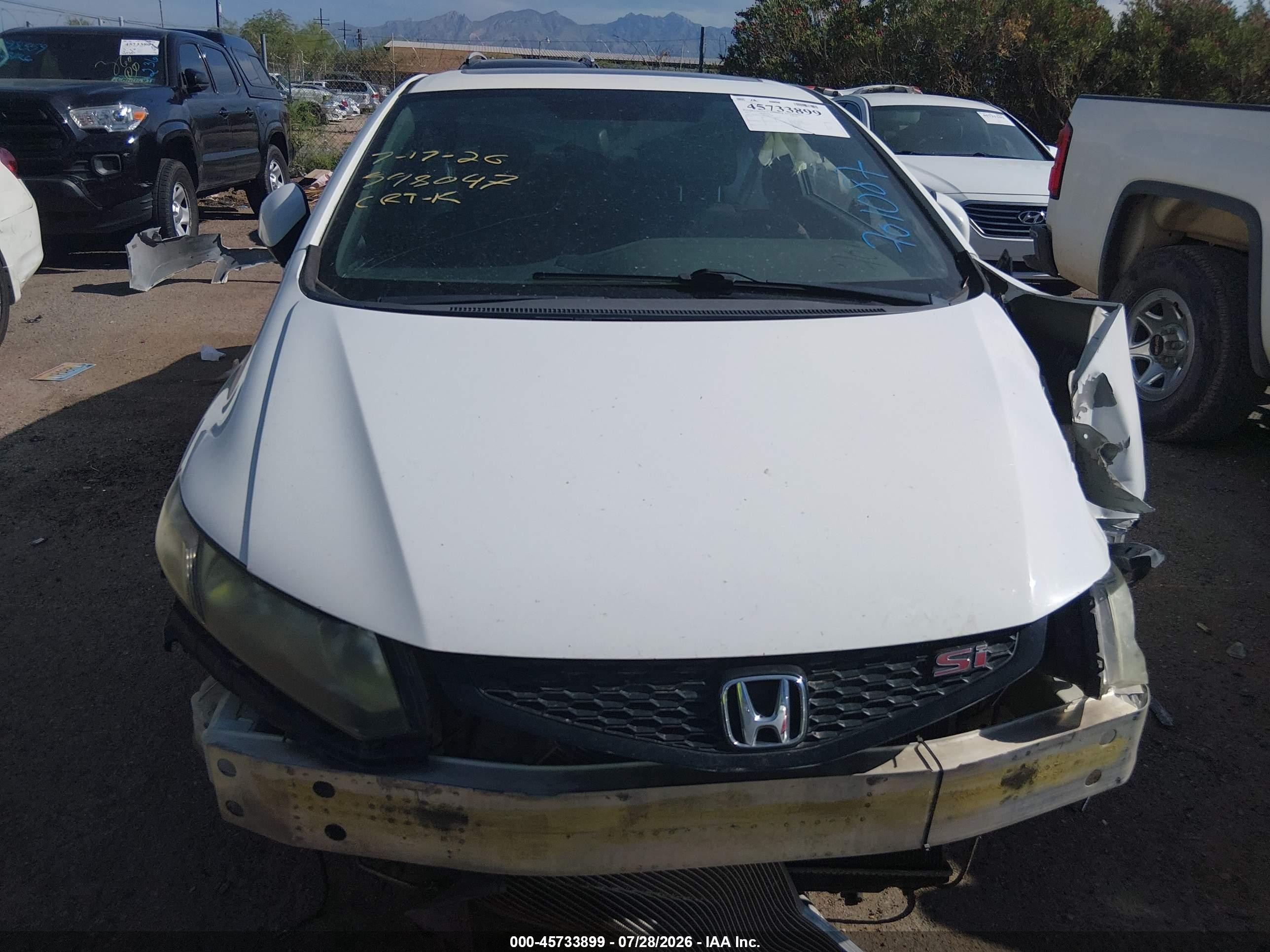 2013 Honda Civic Si White vin: 2HGFG4A5XDH701087