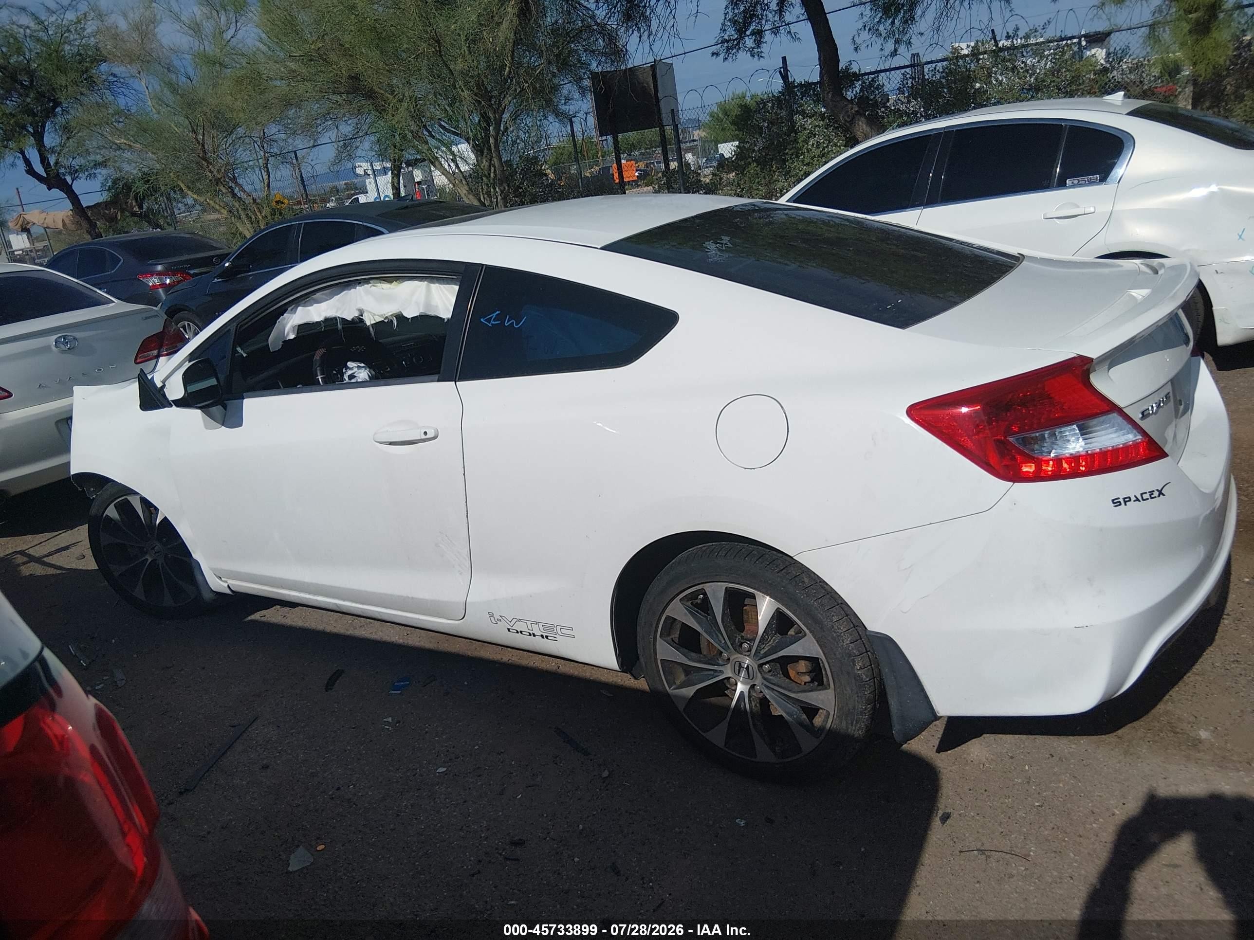 2013 Honda Civic Si White vin: 2HGFG4A5XDH701087