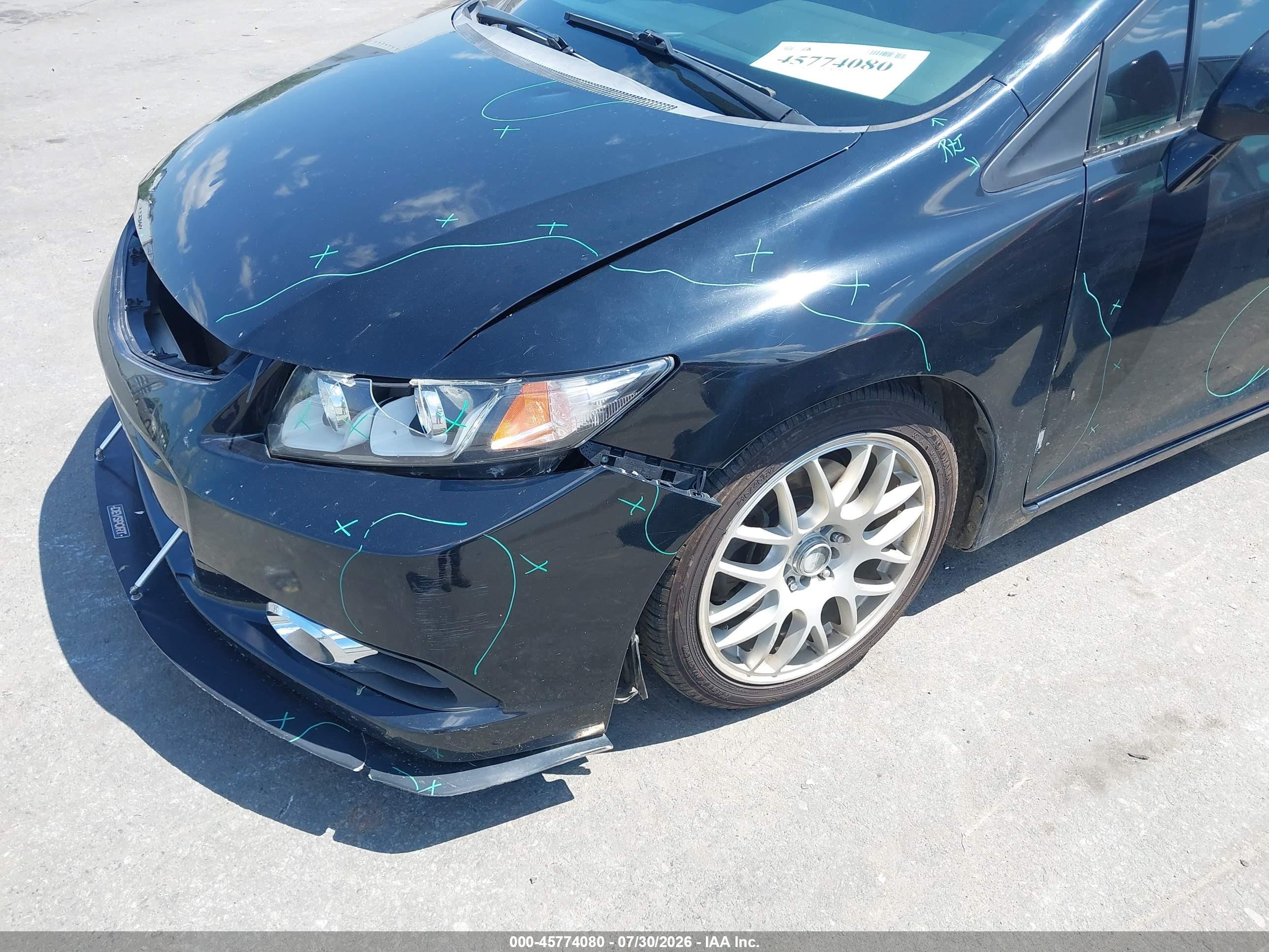 2013 Honda Civic Si Black vin: 2HGFG4A5XDH706015
