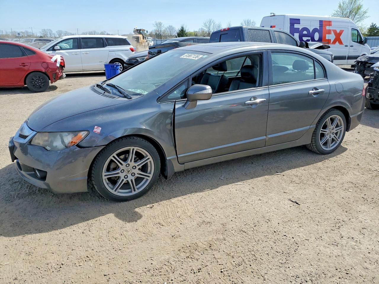 2009 Acura Csx Серый vin: 2HHFD56559H200053