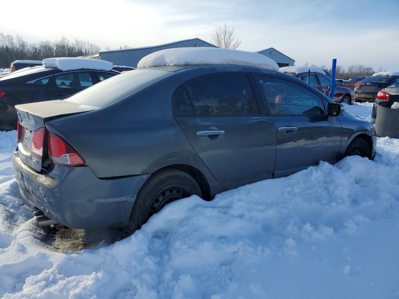 2009 Acura Csx Серый vin: 2HHFD56579H202290
