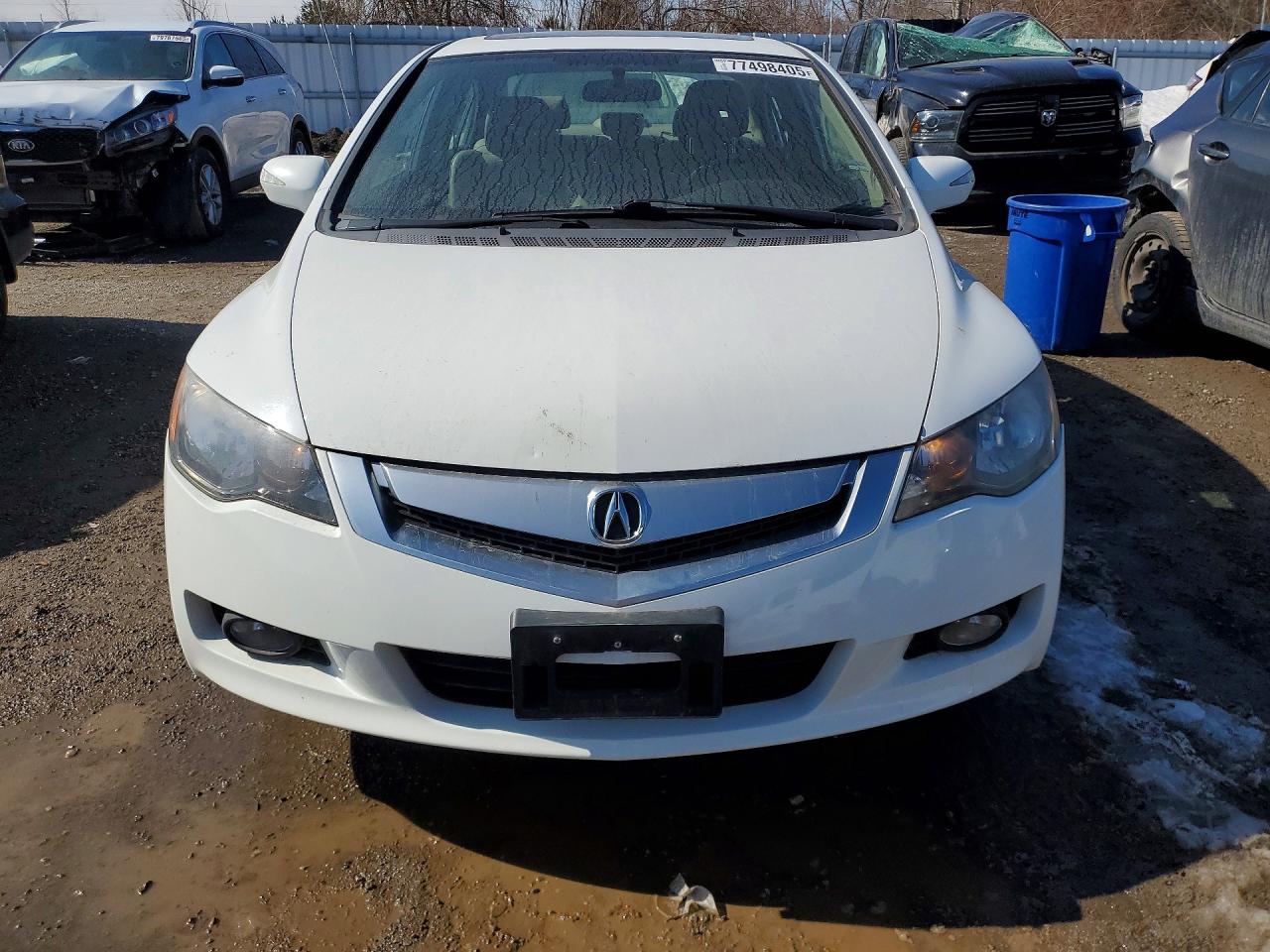 2009 Acura Csx White vin: 2HHFD56599H200394