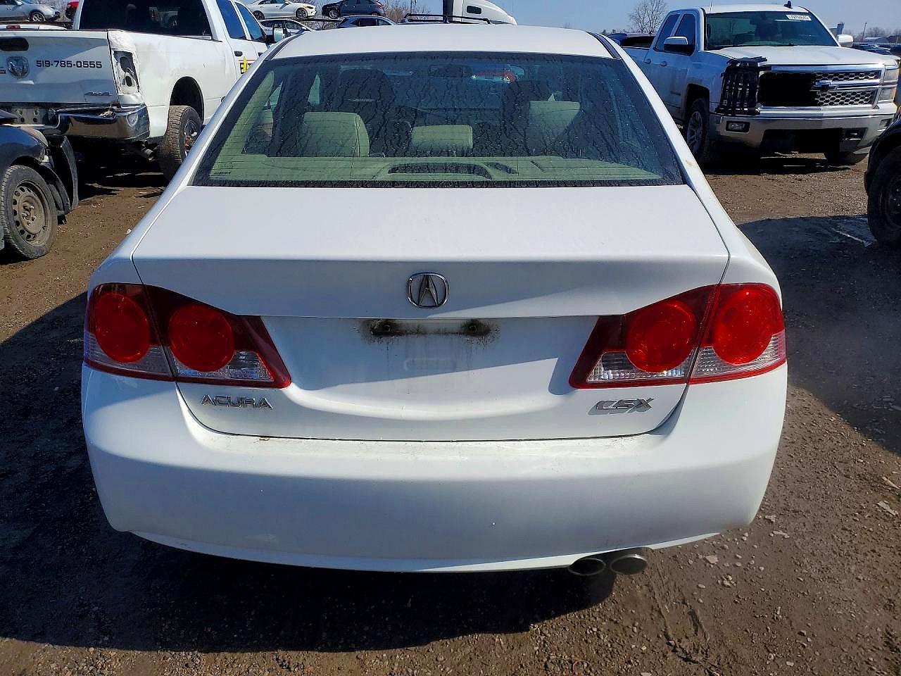 2009 Acura Csx White vin: 2HHFD56599H200394