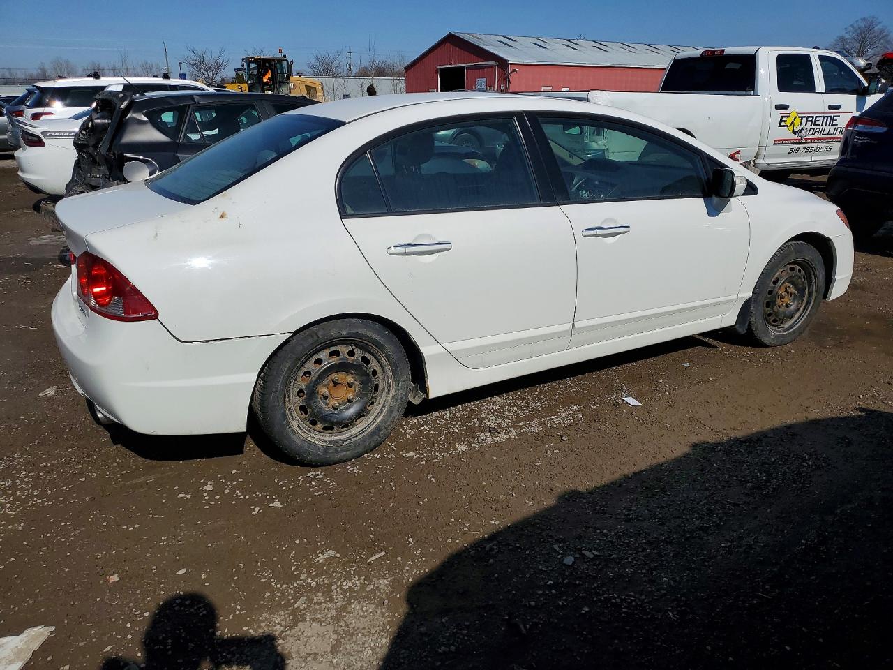 2009 Acura Csx White vin: 2HHFD56599H200394