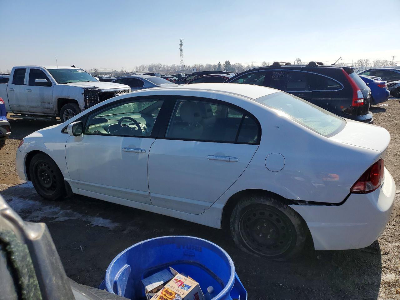 2009 Acura Csx White vin: 2HHFD56599H200394
