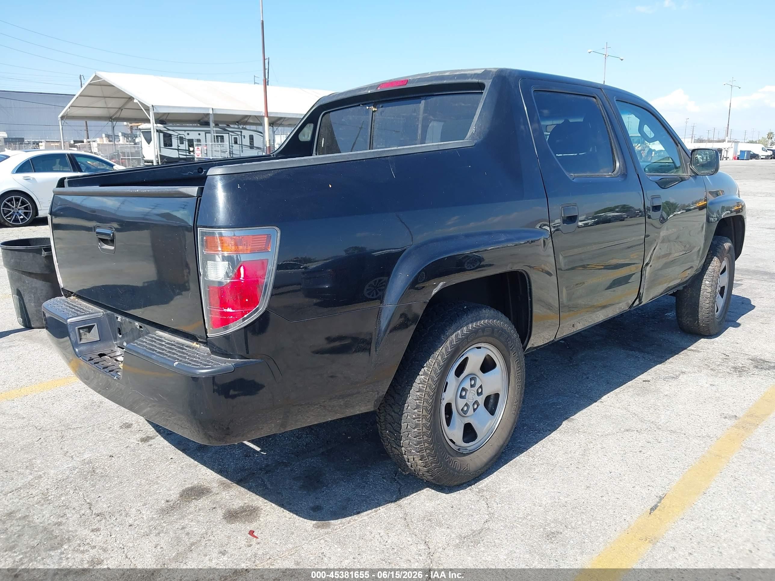 2006 Honda Ridgeline Rt Black vin: 2HJYK16206H557261