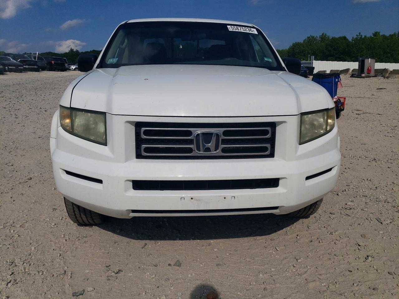 2006 Honda Ridgeline Rt White vin: 2HJYK16216H556166