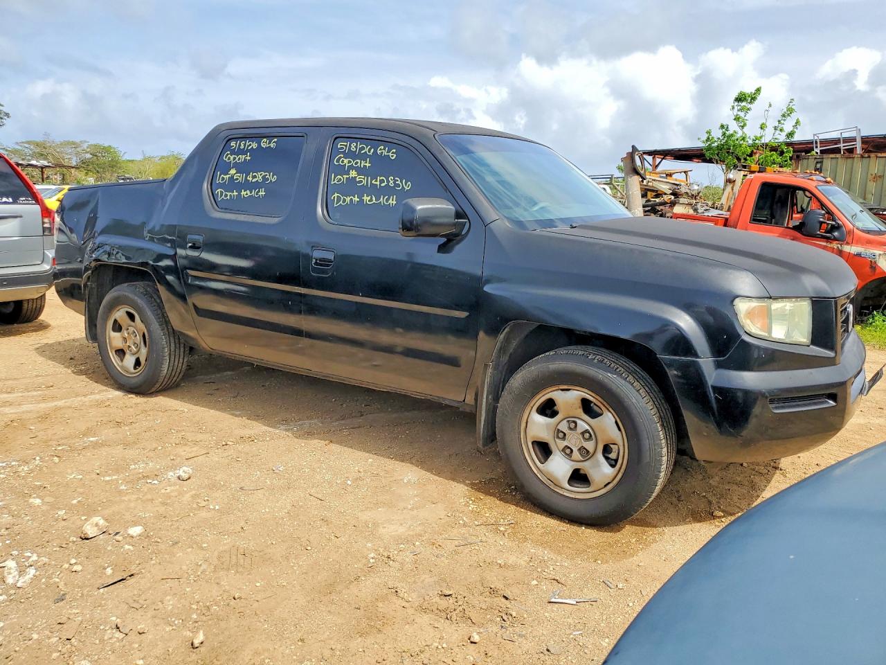 2007 Honda Ridgeline Rt Black vin: 2HJYK16217H506918