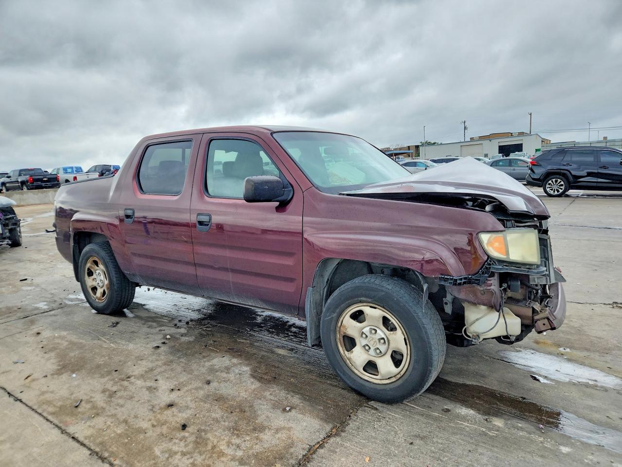 2007 Honda Ridgeline Rt Burgundy vin: 2HJYK16217H551356