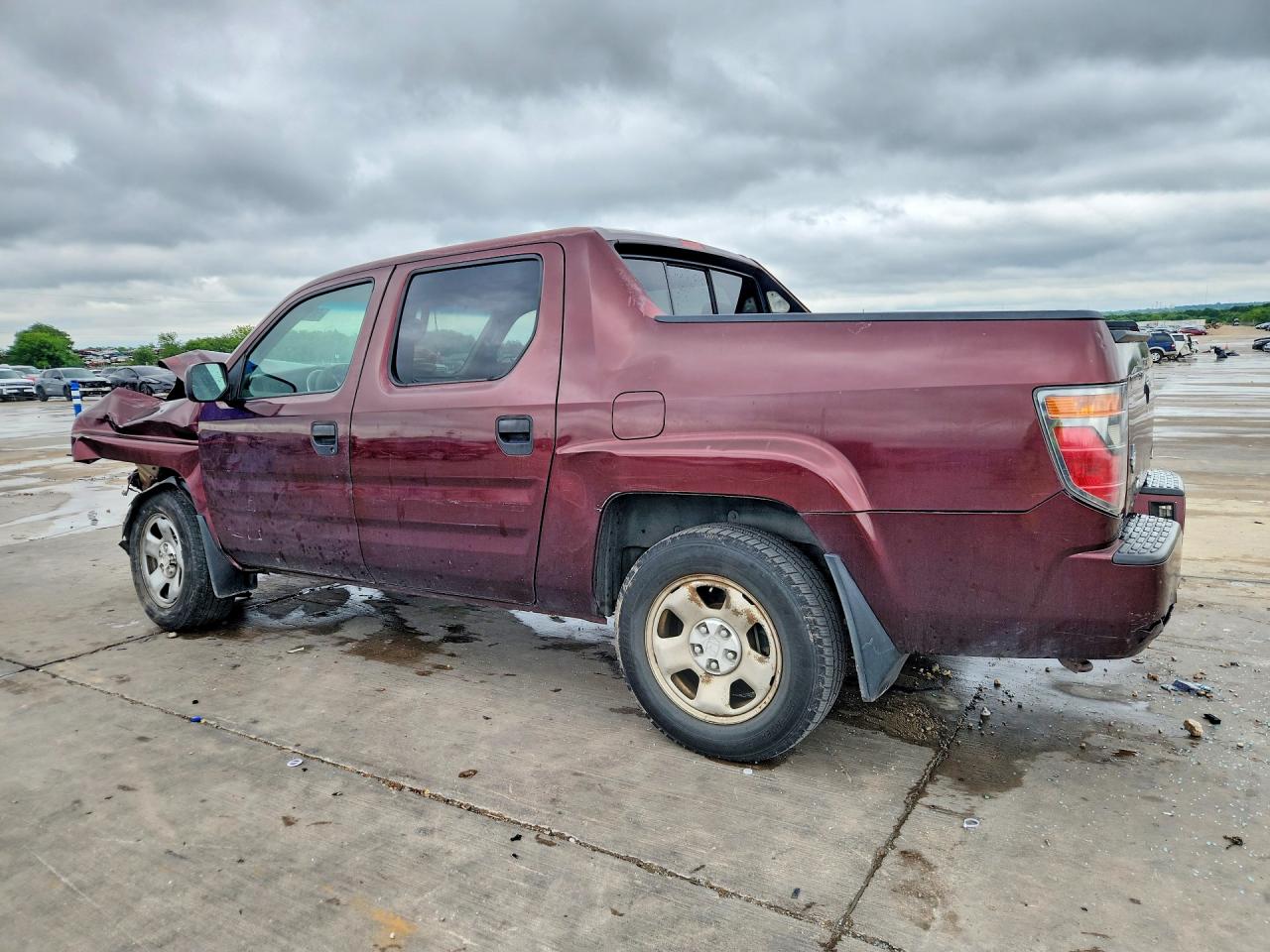 2007 Honda Ridgeline Rt Burgundy vin: 2HJYK16217H551356