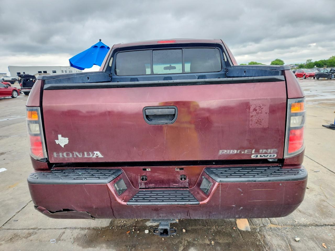 2007 Honda Ridgeline Rt Burgundy vin: 2HJYK16217H551356
