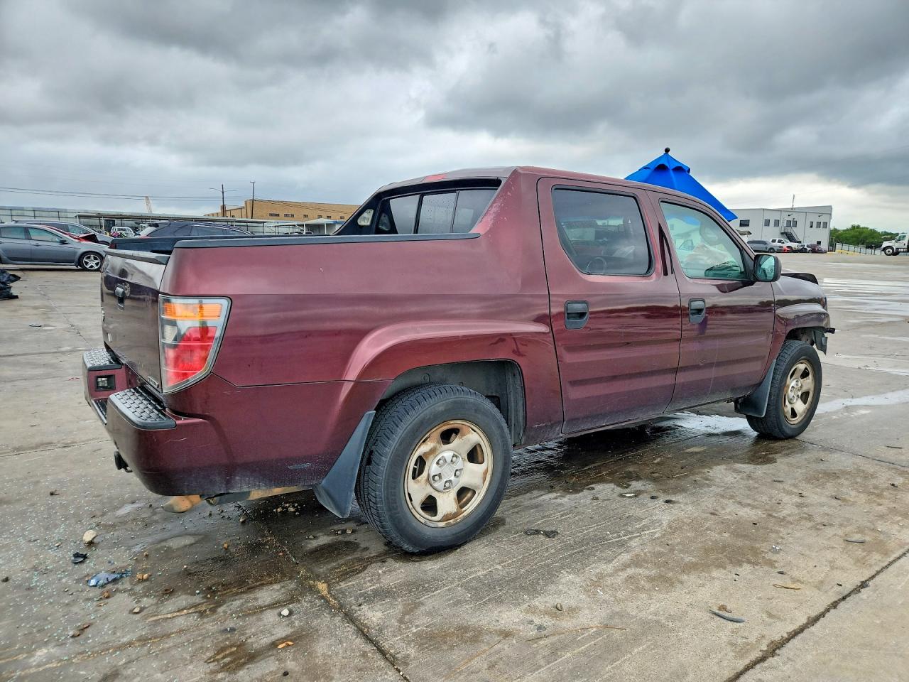 2007 Honda Ridgeline Rt Burgundy vin: 2HJYK16217H551356