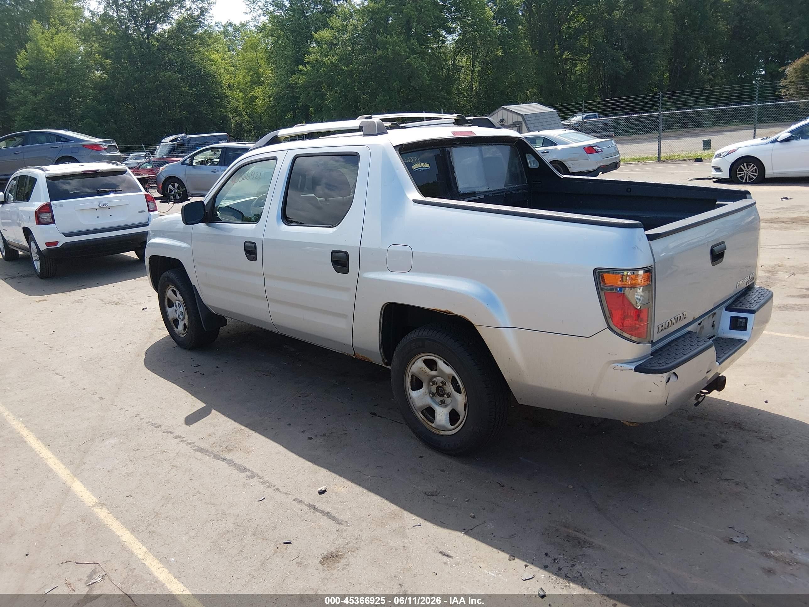 2007 Honda Ridgeline Rt Silver vin: 2HJYK16227H517331