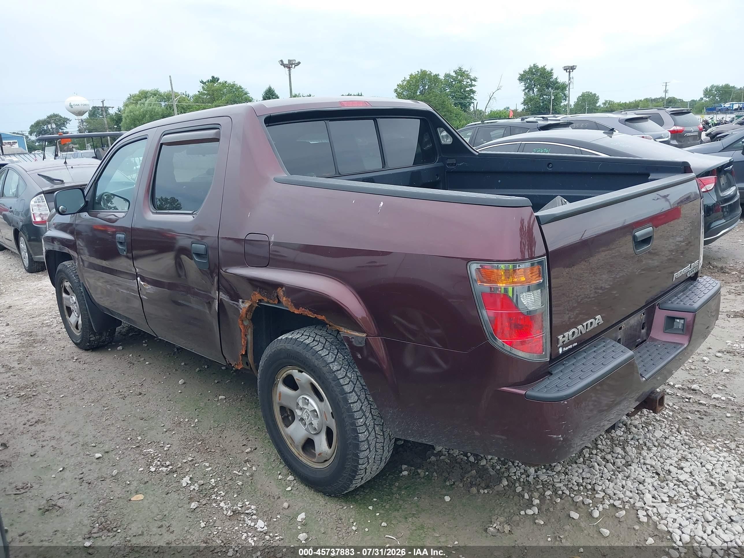 2008 Honda Ridgeline Rt Maroon vin: 2HJYK16228H538682