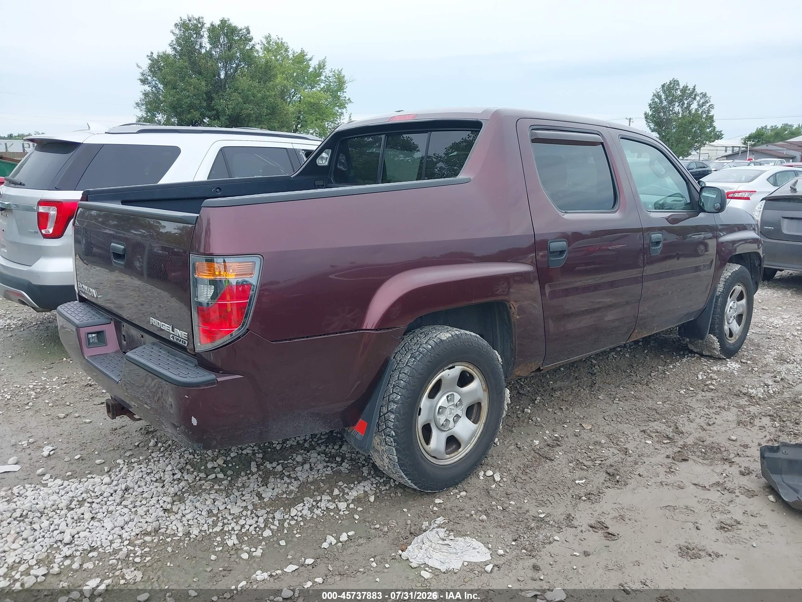 2008 Honda Ridgeline Rt Maroon vin: 2HJYK16228H538682