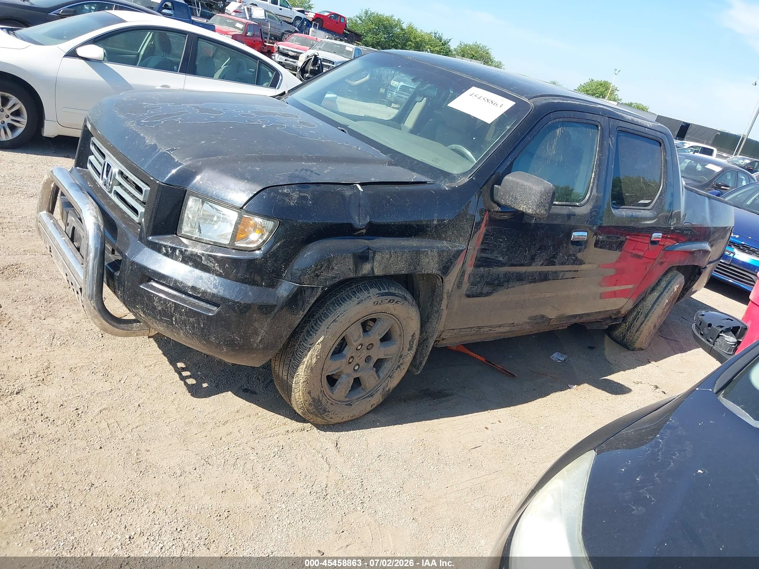 2006 Honda Ridgeline Rt Black vin: 2HJYK16236H526330