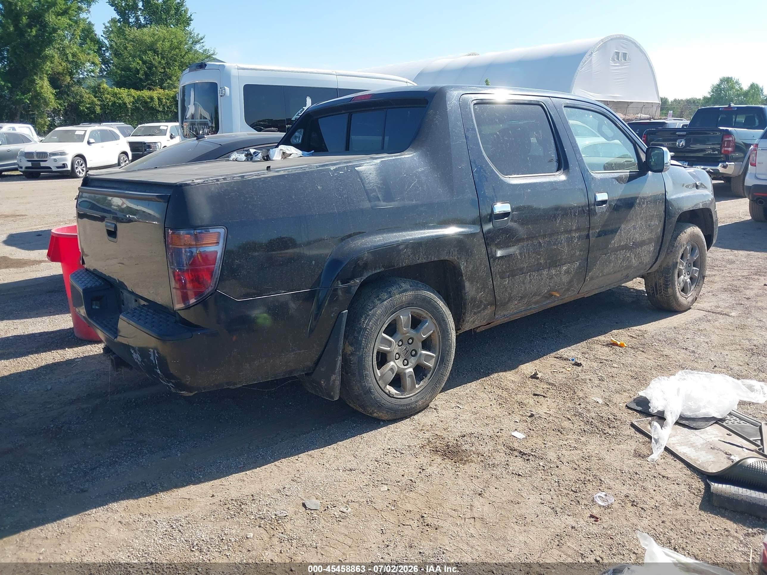 2006 Honda Ridgeline Rt Black vin: 2HJYK16236H526330