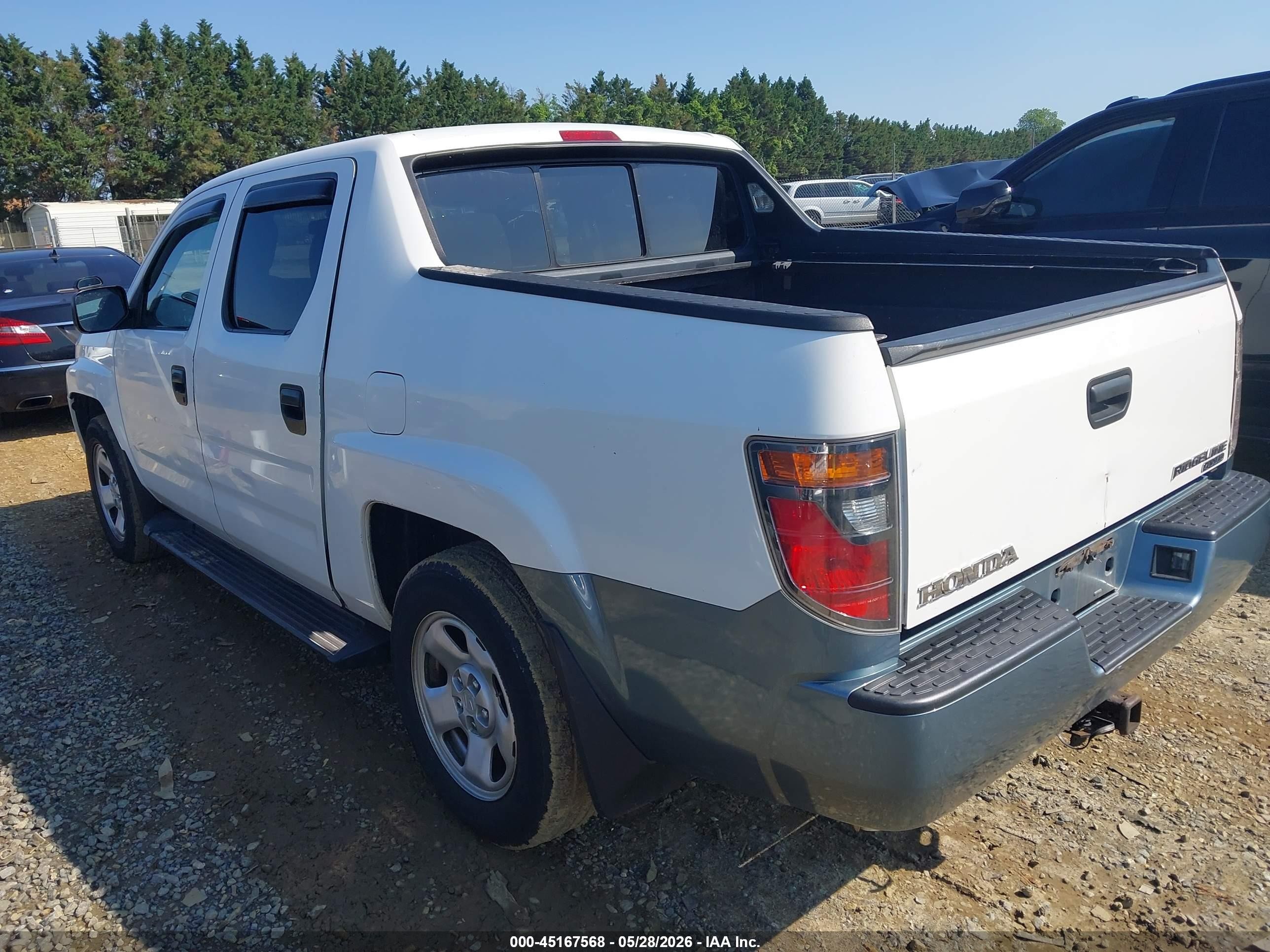 2006 Honda Ridgeline Rt White vin: 2HJYK16236H539515