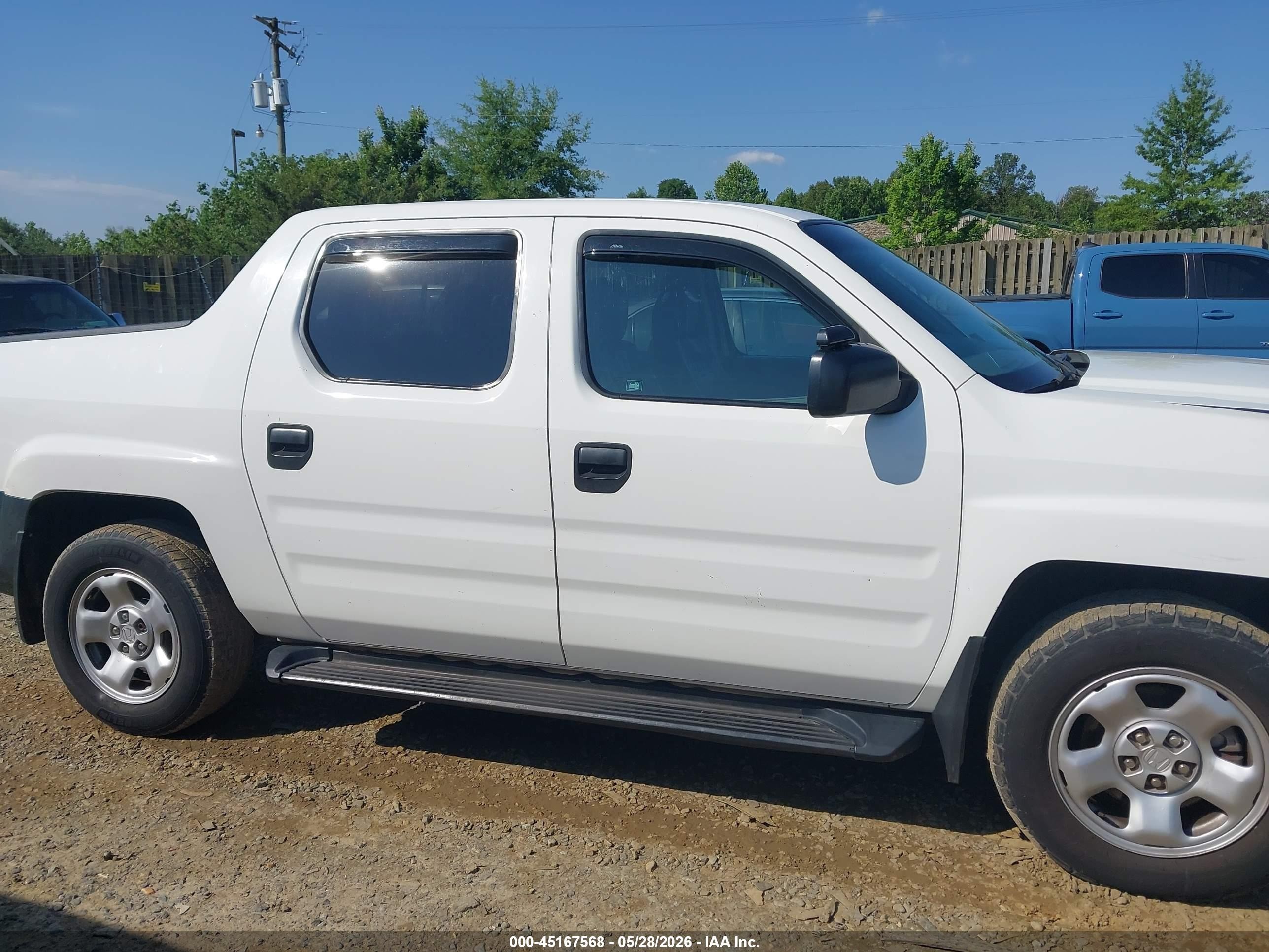 2006 Honda Ridgeline Rt White vin: 2HJYK16236H539515