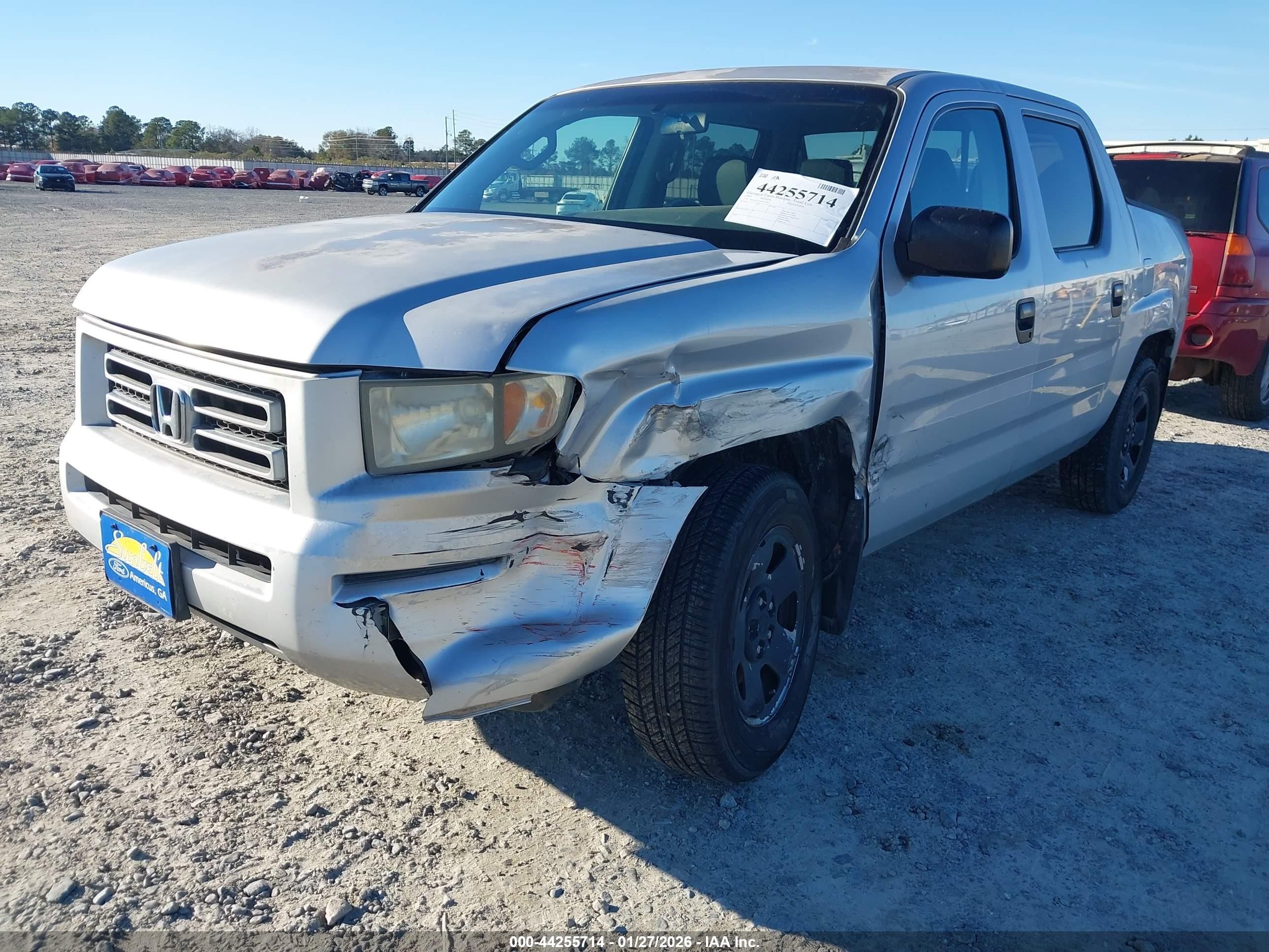 2007 Honda Ridgeline Rt Silver vin: 2HJYK16247H519971