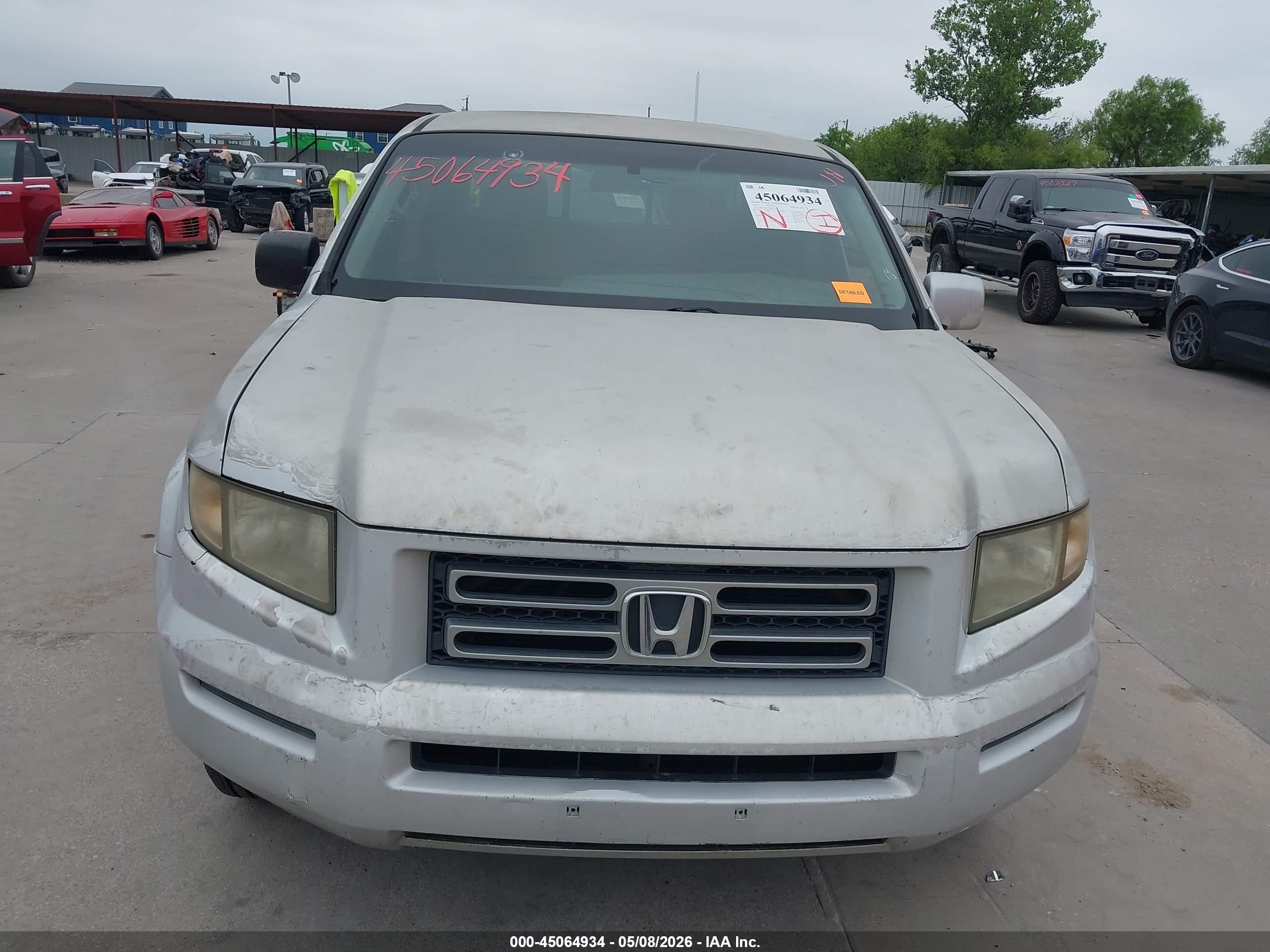 2007 Honda Ridgeline Rt Серый vin: 2HJYK16257H501625