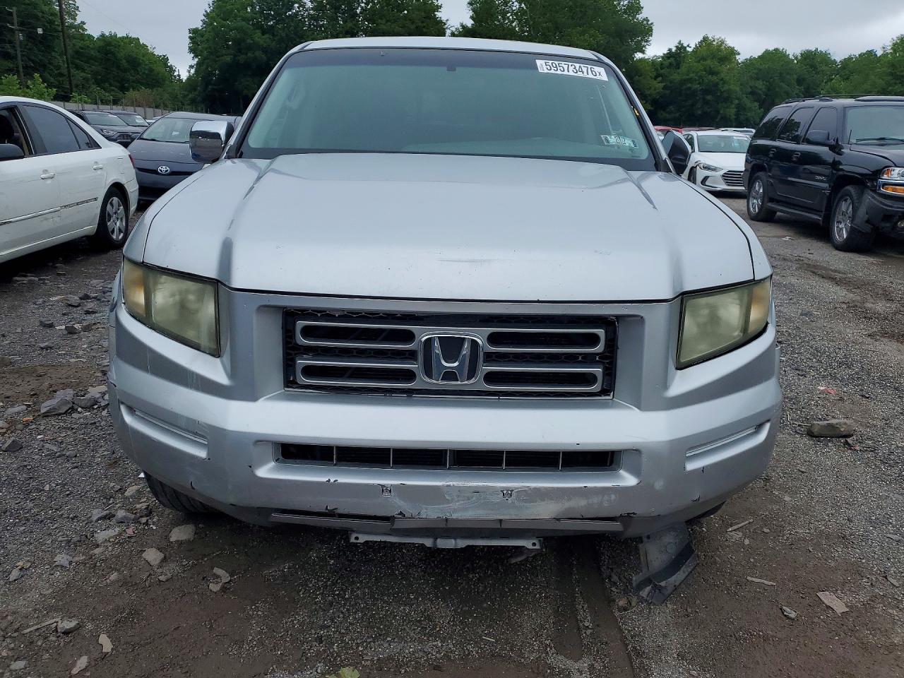 2007 Honda Ridgeline Rt Silver vin: 2HJYK16257H519963