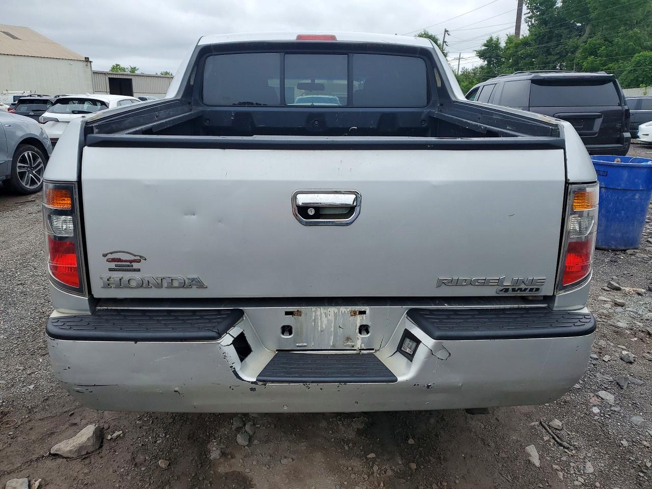 2007 Honda Ridgeline Rt Silver vin: 2HJYK16257H519963