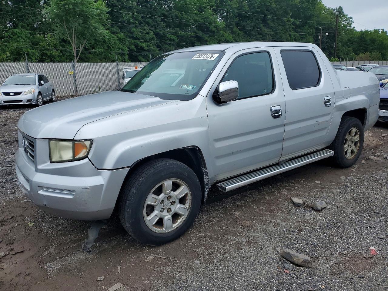 2007 Honda Ridgeline Rt Silver vin: 2HJYK16257H519963
