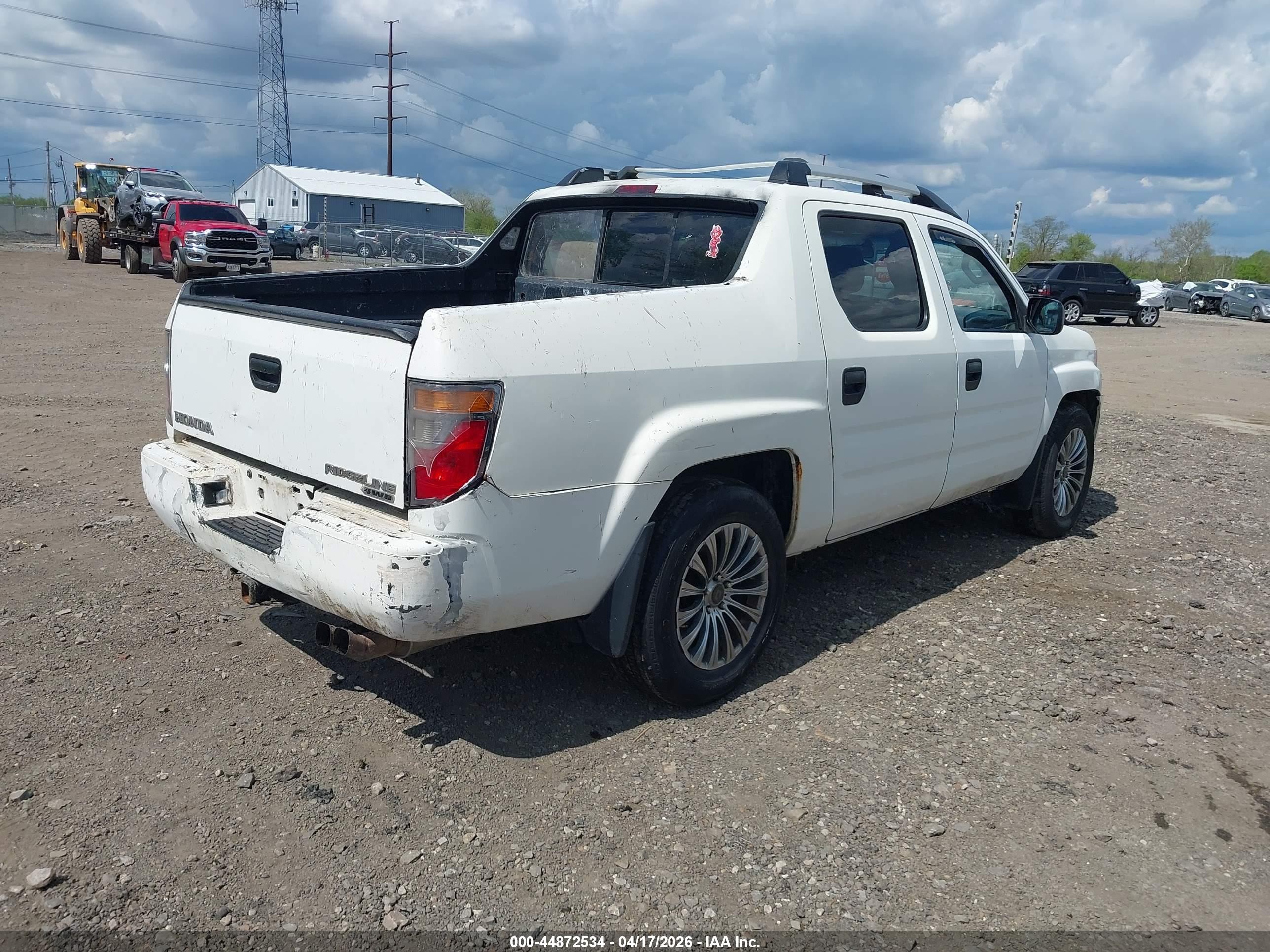 2008 Honda Ridgeline Rt White vin: 2HJYK16258H508821