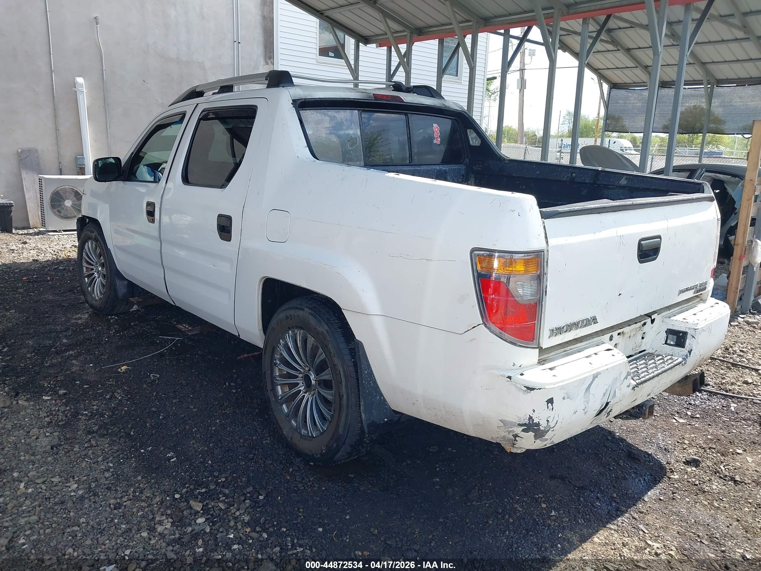 2008 Honda Ridgeline Rt White vin: 2HJYK16258H508821