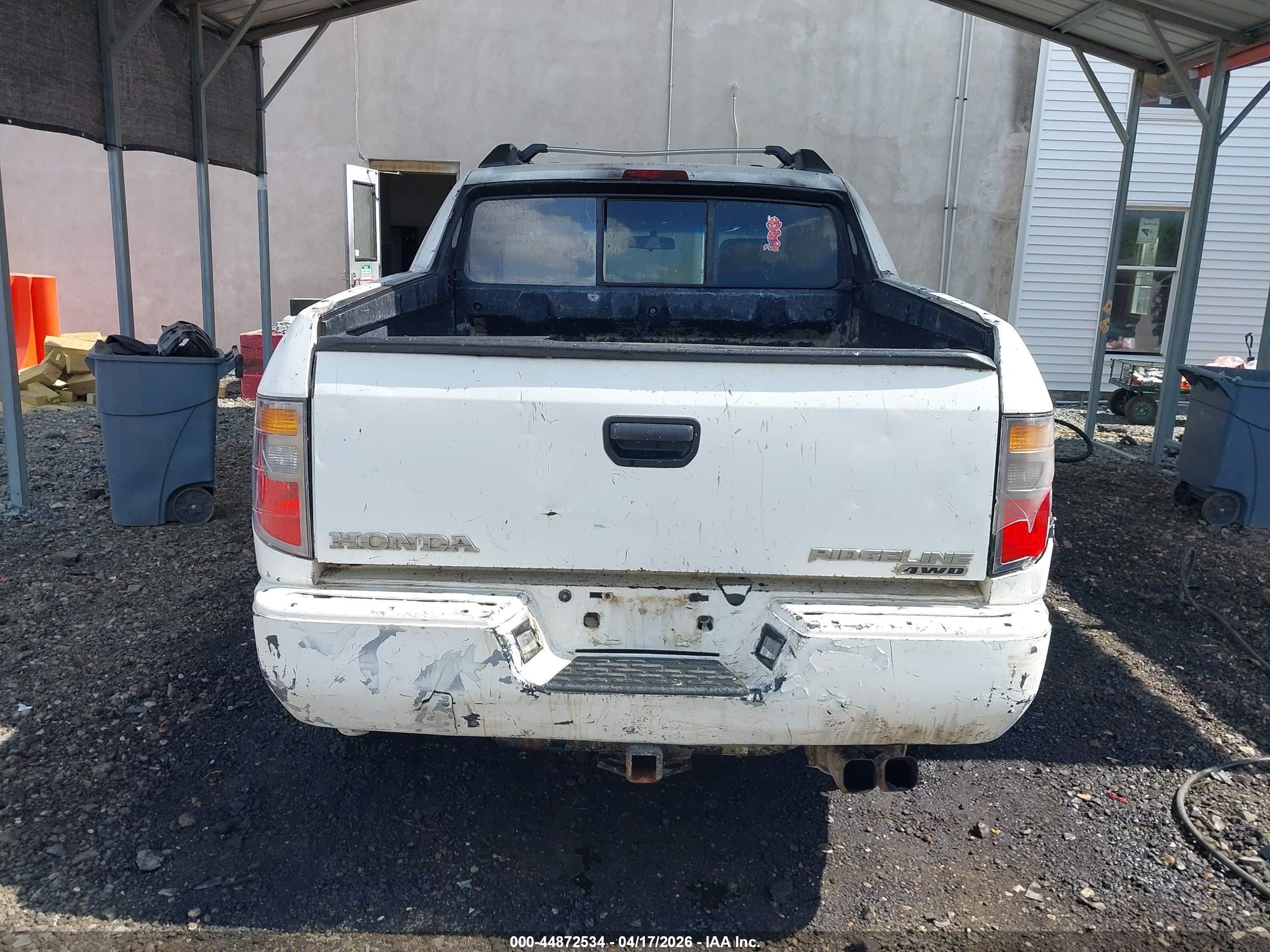 2008 Honda Ridgeline Rt White vin: 2HJYK16258H508821