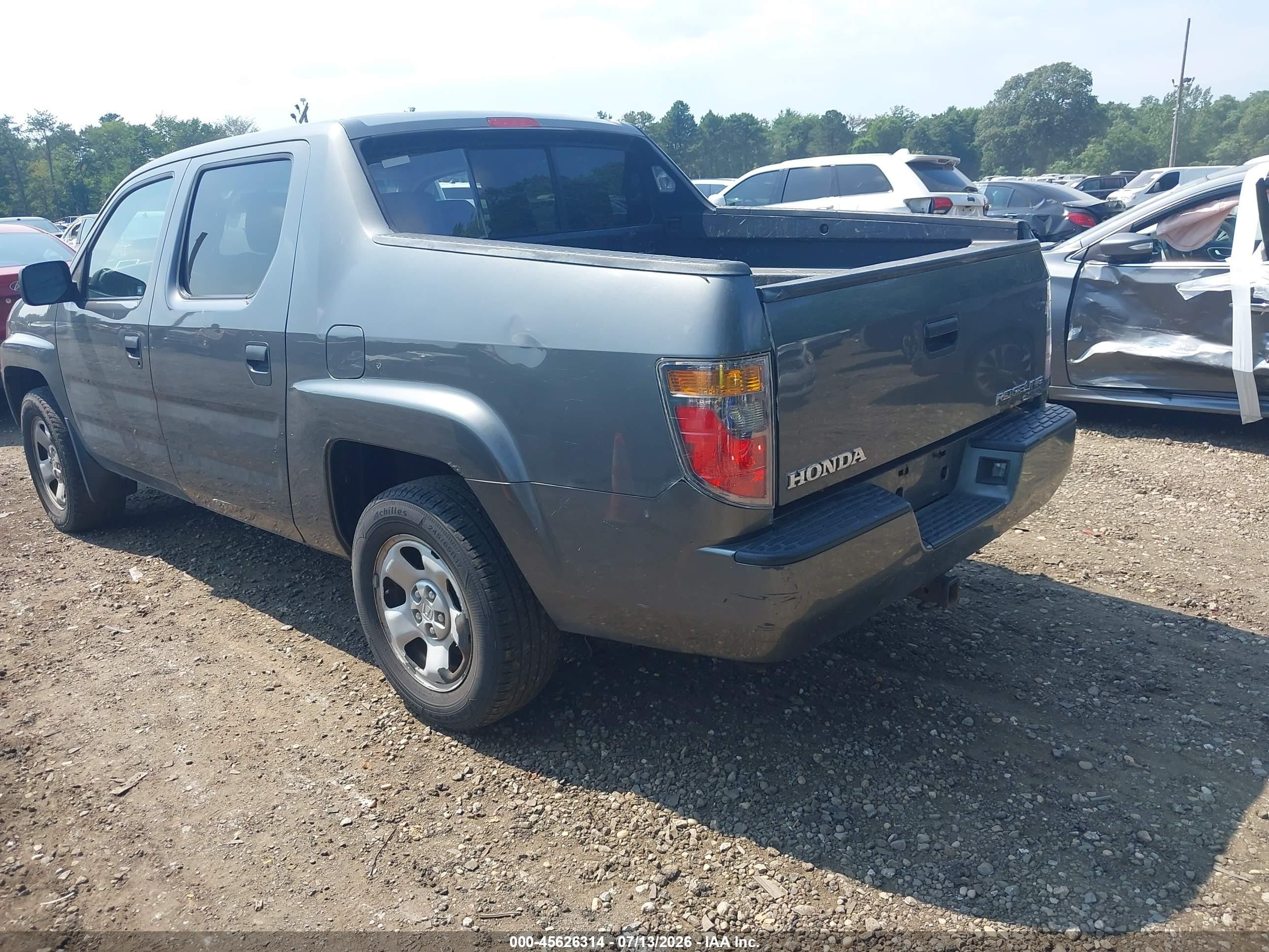 2008 Honda Ridgeline Rt Gray vin: 2HJYK16258H531287