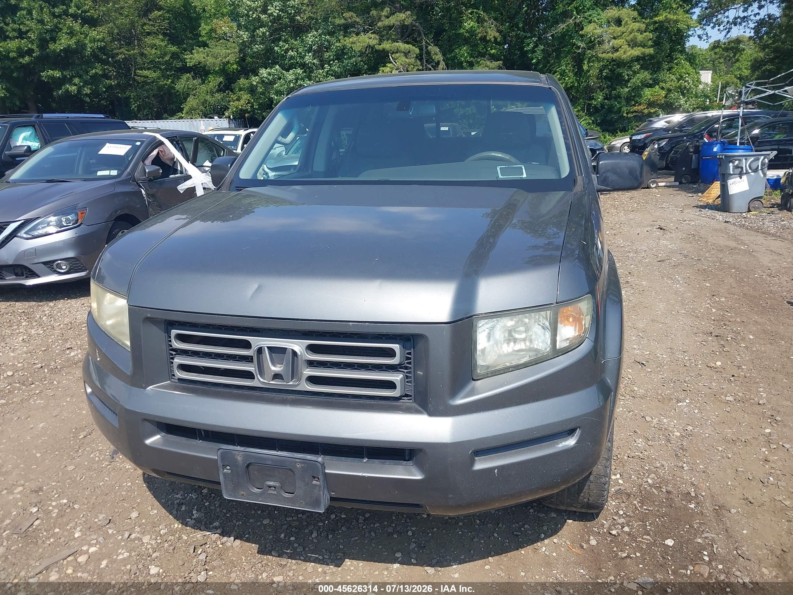 2008 Honda Ridgeline Rt Gray vin: 2HJYK16258H531287