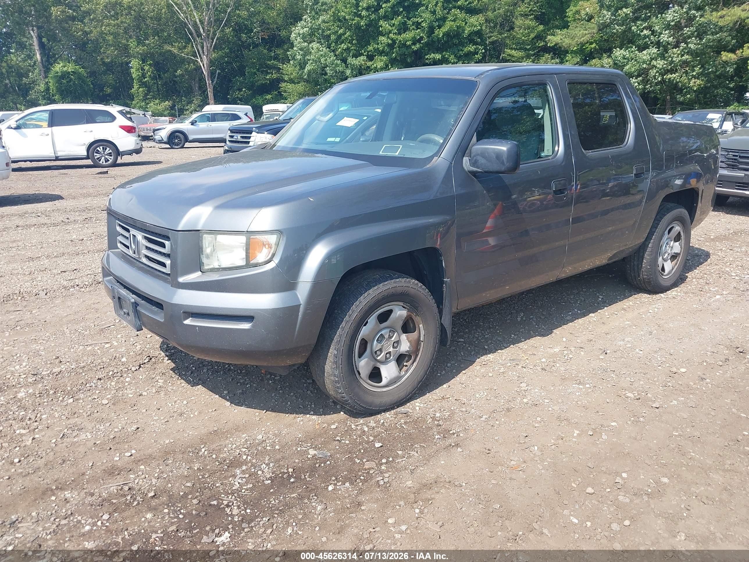 2008 Honda Ridgeline Rt Gray vin: 2HJYK16258H531287